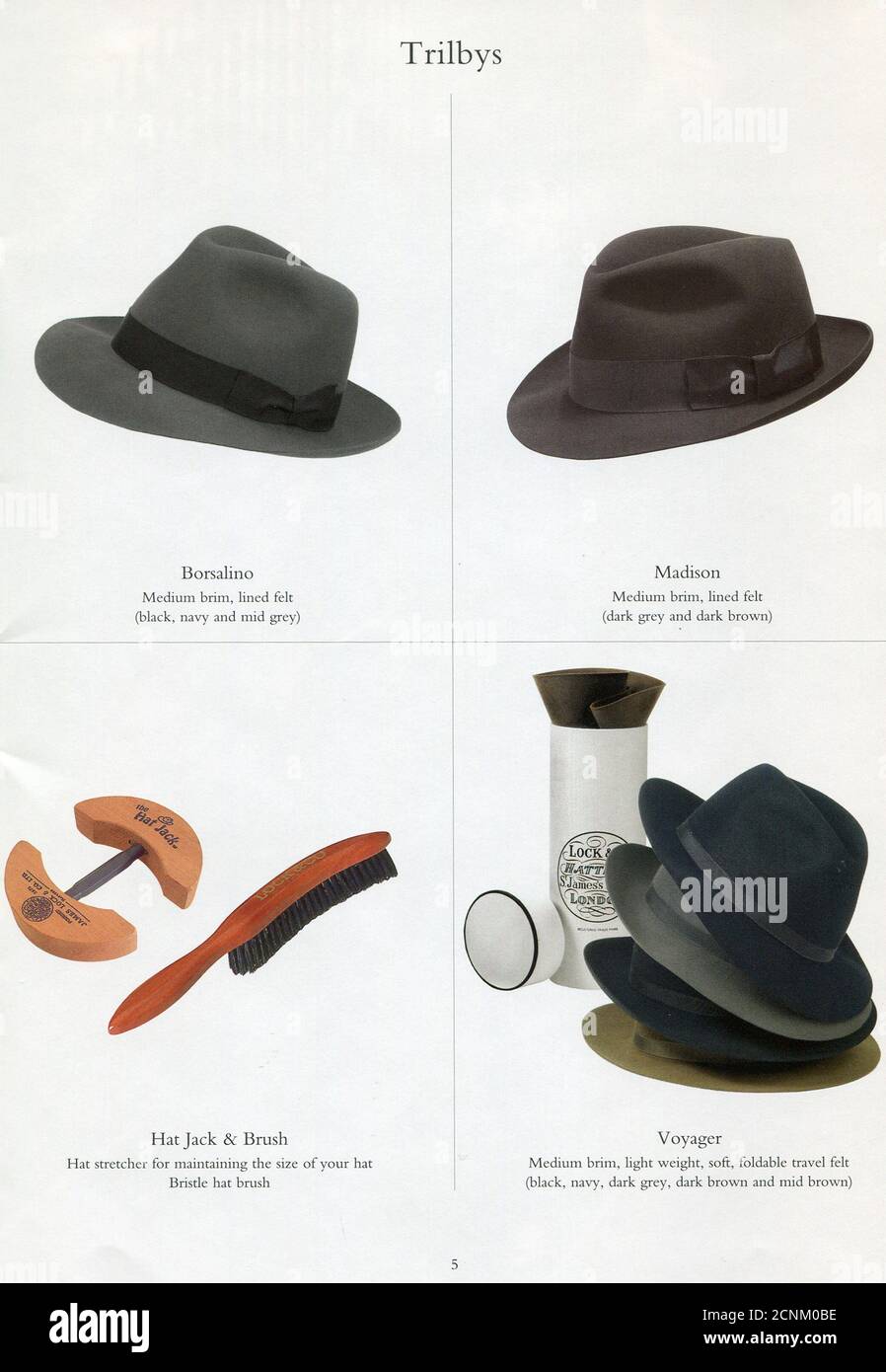 The Inside of UK catalogue 'James Lock & Co', ottobre 2007. Foto Stock