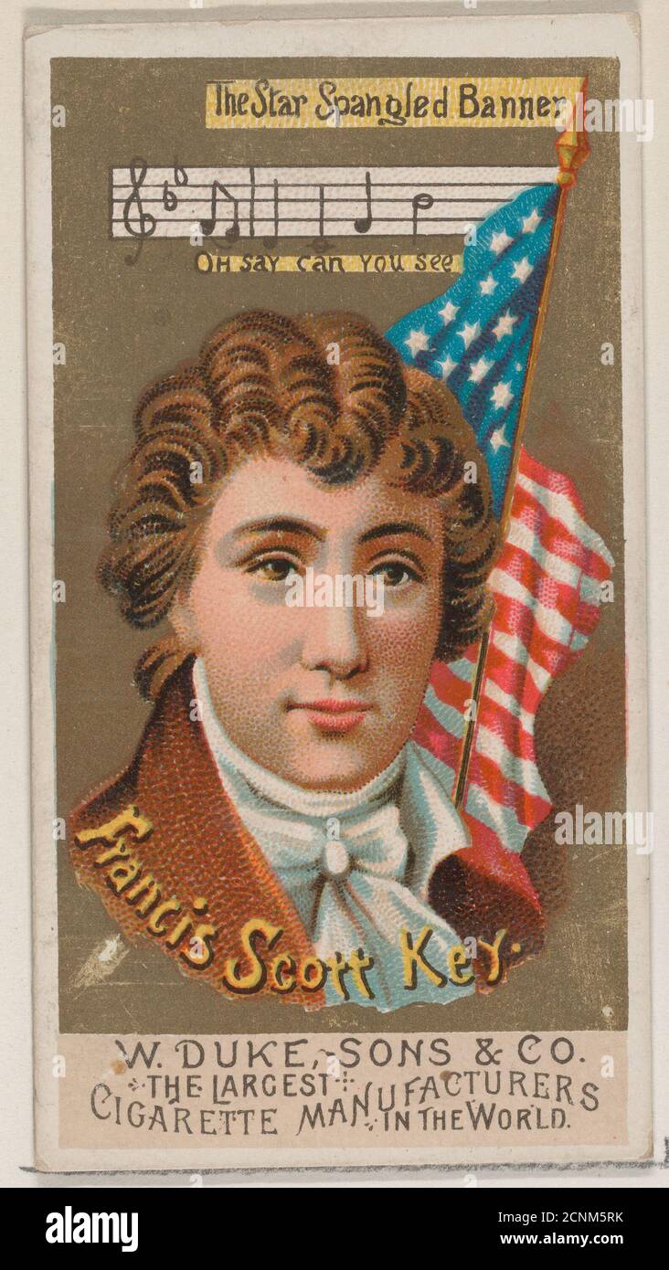 Francis Scott Key, dalla serie Great Americans (N76) per le sigarette Duke brand, 1888. Foto Stock