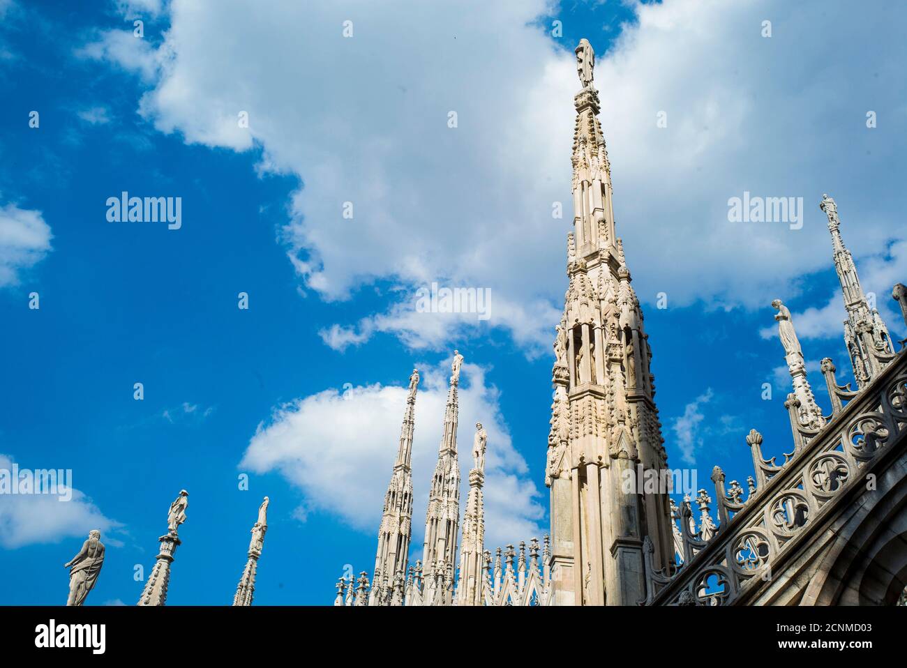 Milano, Lombardia, Italia, pinnacoli, Cattedrale di Milano, marmo, facciata, gotico Foto Stock