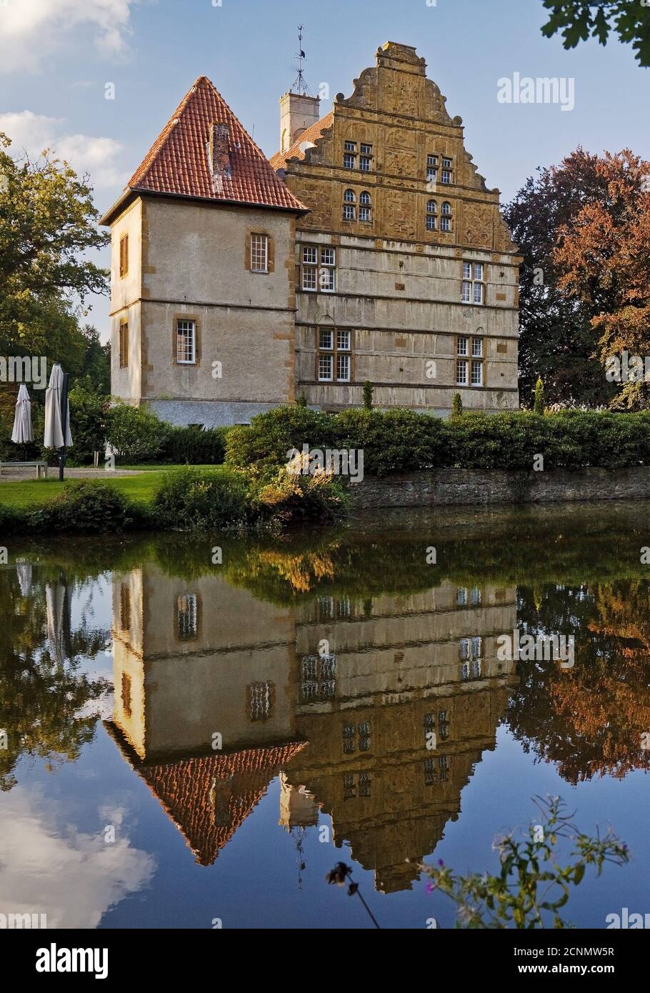 Castello di Holtfeld, Borgholzhausen, Westfalia orientale, Renania settentrionale-Vestfalia, Germania, Europa Foto Stock