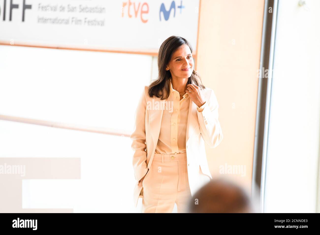 San Sebastian, Spagna. 18 settembre 2020. Elena Anaya al 68° Festival Internazionale del Cinema di San Sebastian. Credit: Julen Pascual Gonzalez/Alamy Live News Foto Stock