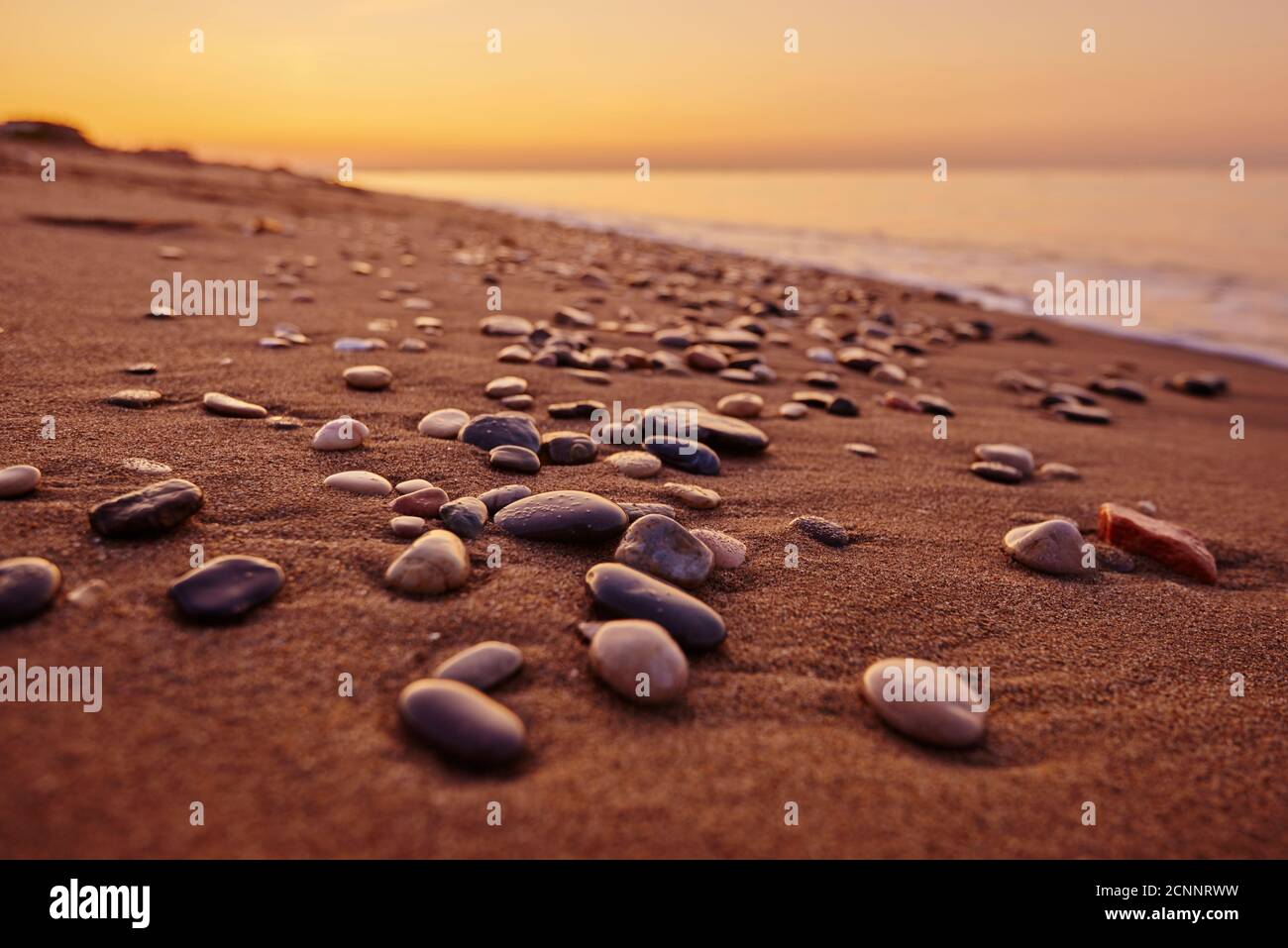 Paesaggio, spiaggia, Coma-Ruga, Provincia di Tarragona, Catalogna, Spagna settentrionale, Spagna, Europa Foto Stock