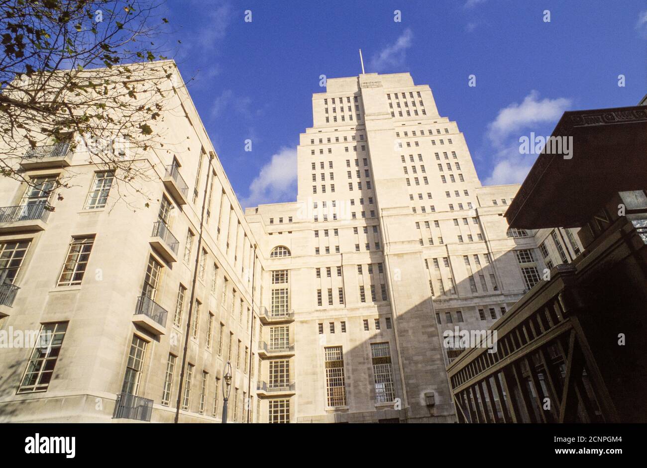 Senato e Biblioteca, Università di Londra - vista esterna. 17 novembre 1992. Foto: Neil Turner Foto Stock