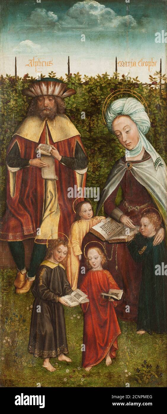 La Famiglia di Sant'Anna (Trittico, pannello destro), ca 1500-1510. Trovato nella collezione di Museum voor Schone Kunsten, Gand. Foto Stock
