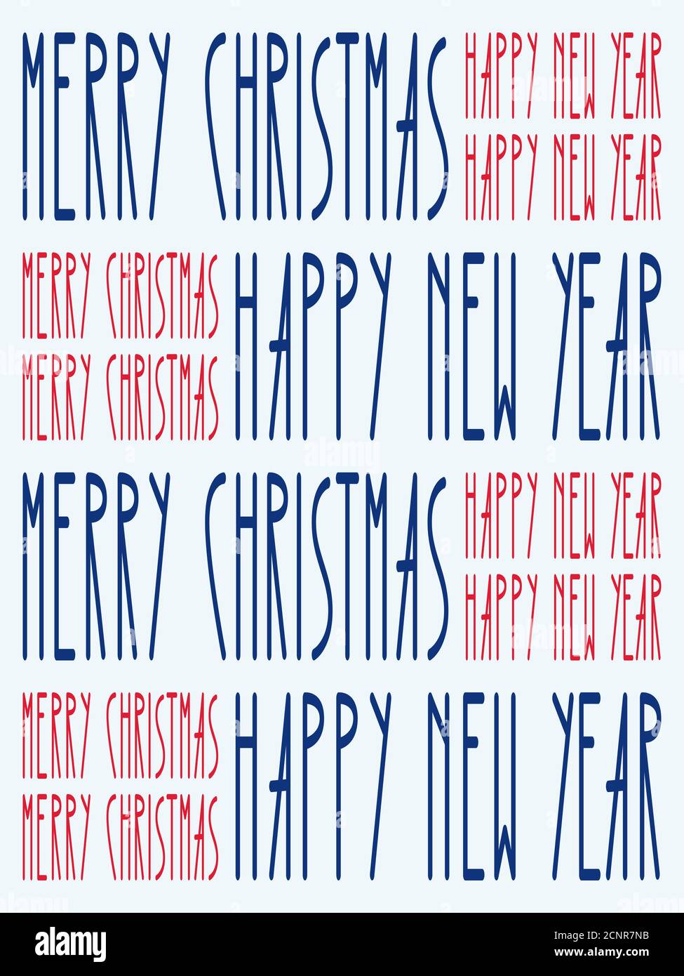 Buon Natale e buon anno banner. Illustrazione vettoriale di testo per sfondo Illustrazione Vettoriale