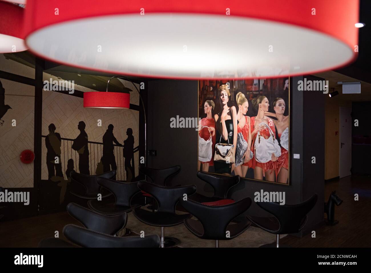 Bohème Art Hotel, reception, Budapest, Ungheria, Foto Stock