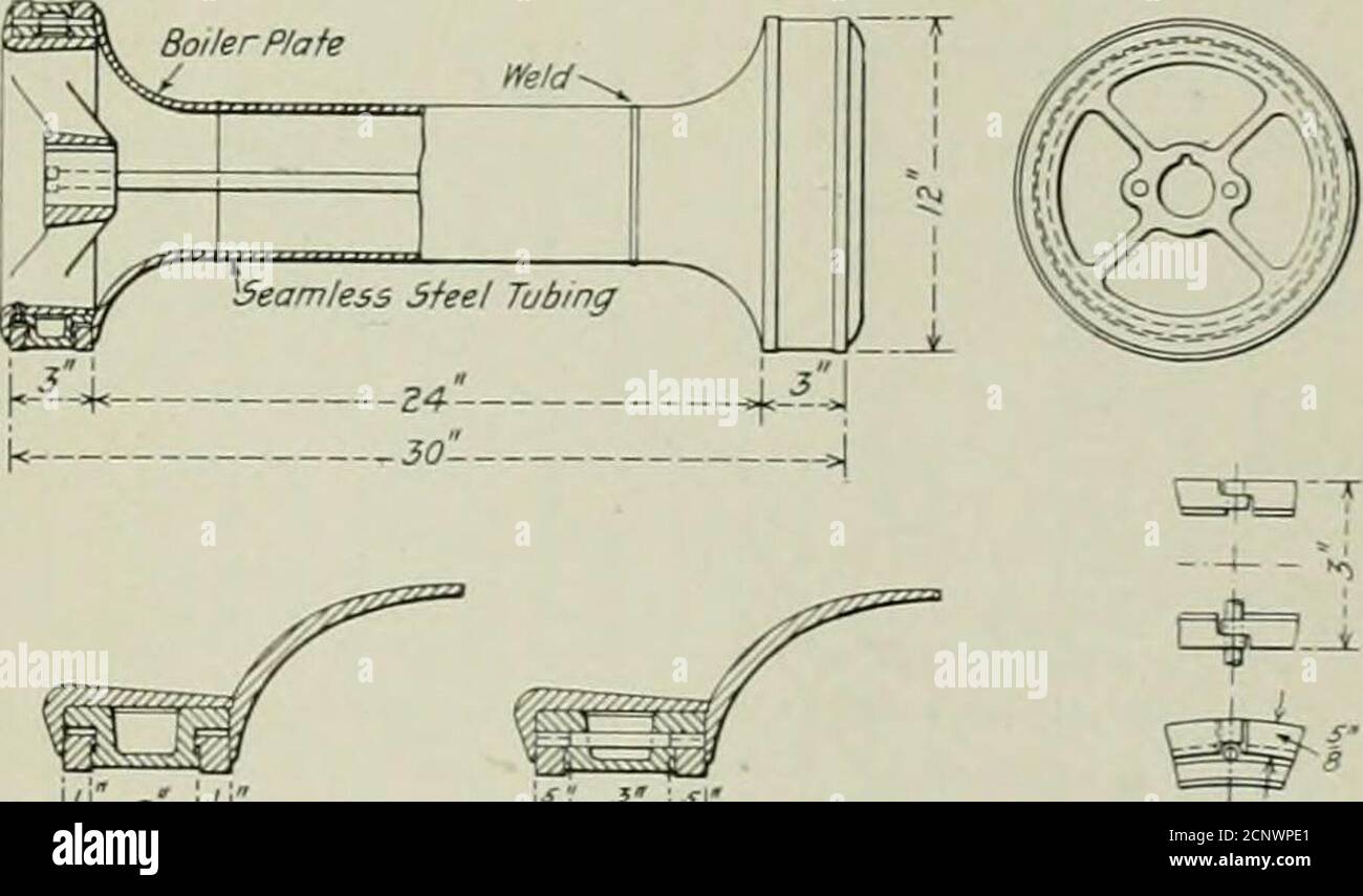 . Ingegnere meccanico ferroviario . Aumento di Tiamic o l'aumento di pressione sulla ringhiera a causa dei pesi girevoli sbilanciati a 70 miglia AN. Fig. La valvola a pistone utilizzata nelle ore di locomotive di classe E6s è inferiore al 30% del peso statico sui guidatoreoppure non è superiore a quella delle locomotive da 10,000 a 12,000 lb. Di peso inferiore per asse, ma con parti alternative pesanti. La grande cura nel design di queste parti alternative ha reso possibile una locomotiva di questo tipo che è più potente di molte locomotive di tipo pacifico, mentre ha un'azione meno distruttiva Foto Stock