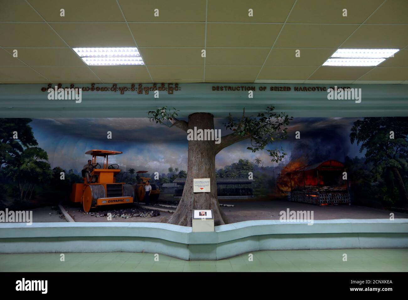 An interactive exhibit is seen at the Drug Elimination museum in Yangon, Myanmar November 6, 2018. REUTERS/Ann Wang Foto Stock