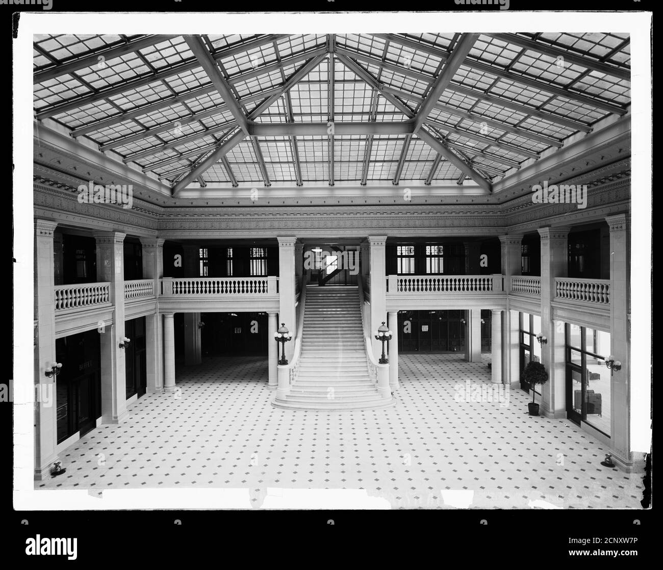 Hall del Railway Exchange Building, situato al 224 di South Michigan Avenue, Chicago, Illinois, circa 1905. Foto Stock