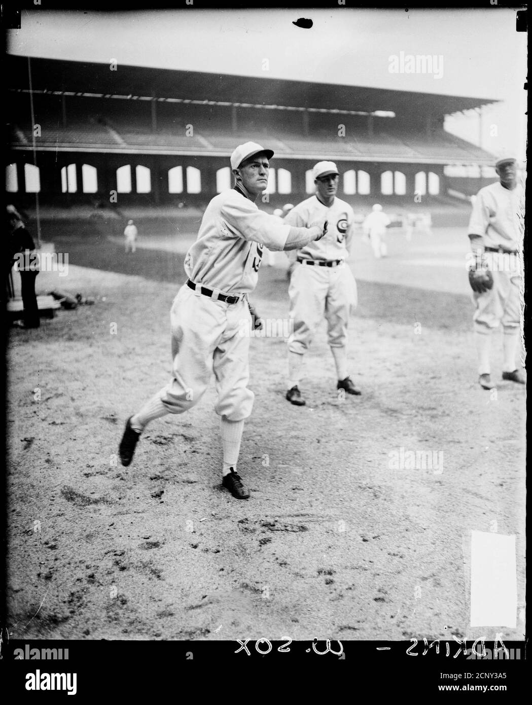 Il giocatore di baseball dei Chicago White Sox Grady Adkins al Comiskey Park, Chicago, Illinois Foto Stock