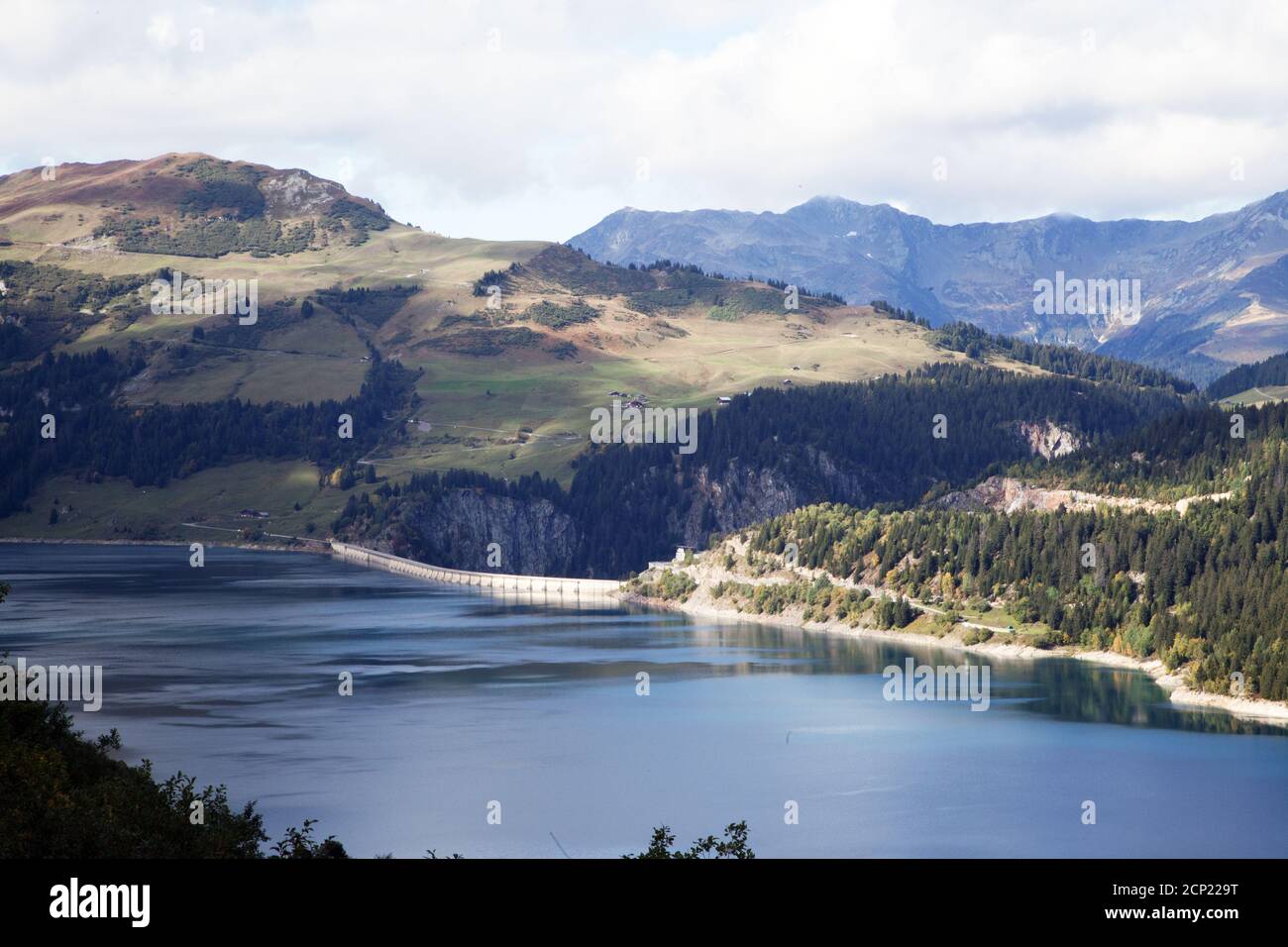 Cormets de Roselend : Barrage de Roselend, le lac Foto Stock