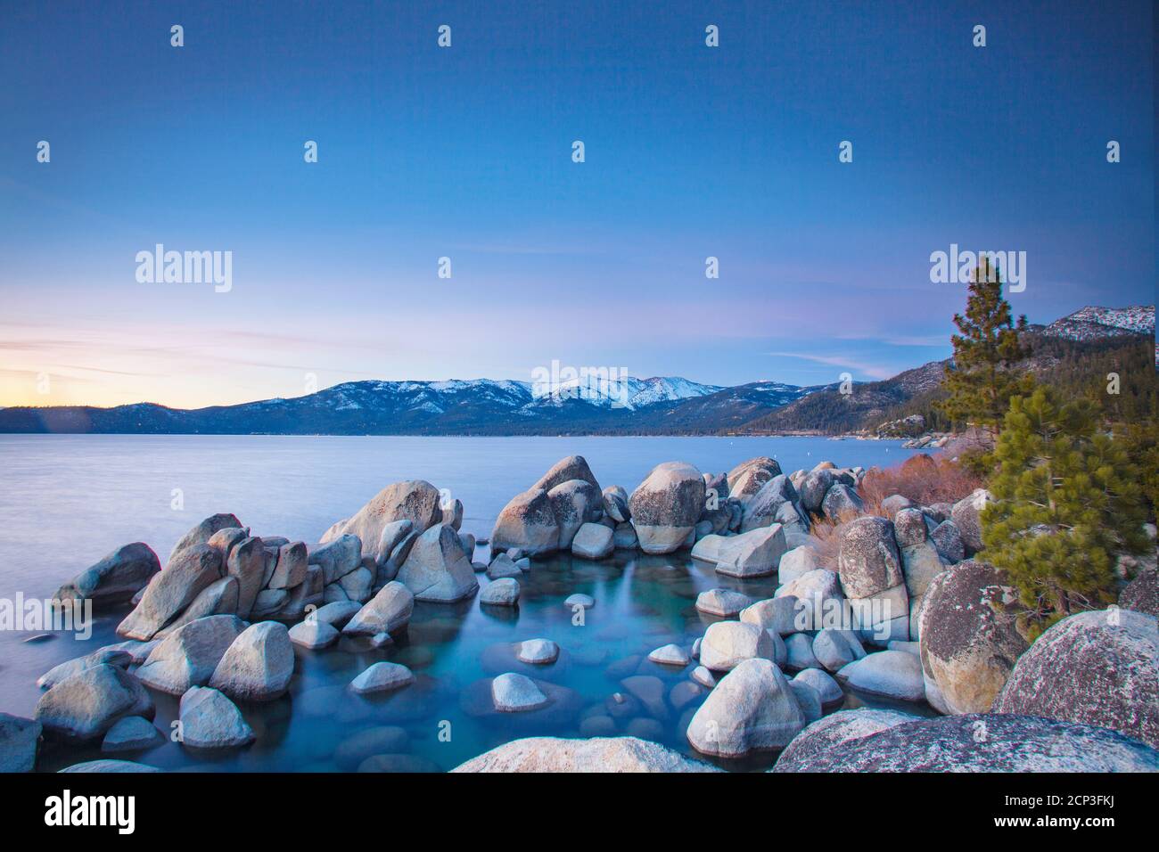 Spiaggia di Sand Harbor, lago Tahoe Foto Stock