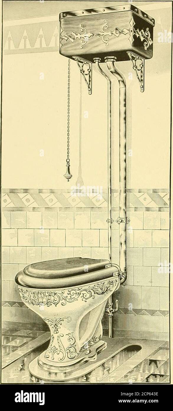 . Catalogo illustrato di James B. Clow & son, produttori e rivenditori di forniture per idraulici, impianti di vapore e gas, impianti di acqua e gas, ferrovie e appaltatori .. . FIGURA 112G 1127 1128 FINITO PER DOZZINA S.OO , 22.00 13.00 110.00 24.00 LO.OO NICHELATO PER DOZZINA 1 264 JAMES B. CLOW & SON, CHICAGO. CLOSET A GETTO DI SIFONE CLOWS. 1 MADDEN.). Foto Stock