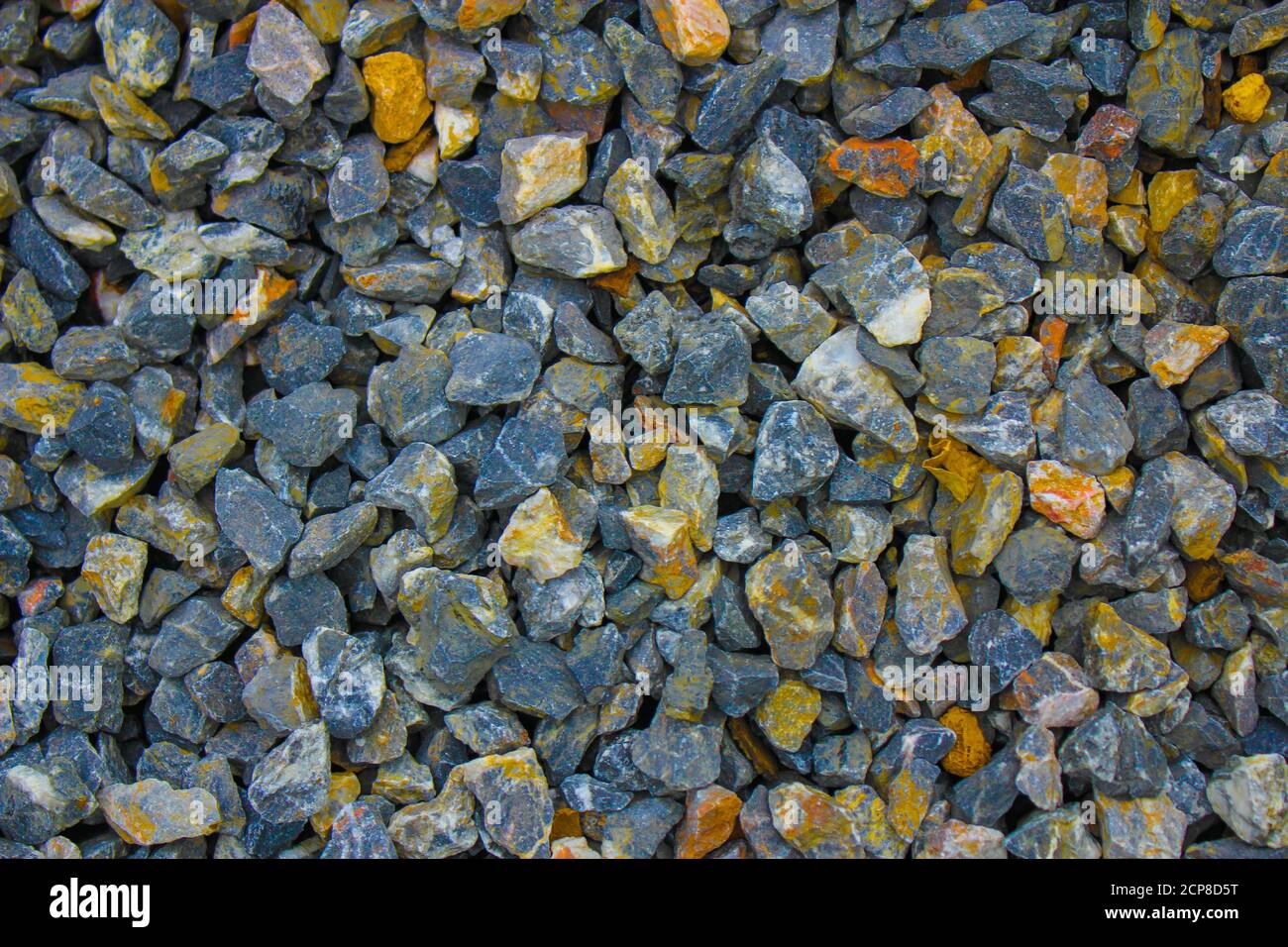 Colorato Pebble minerale, struttura in pietra, pietra ghiaia sfondo pavimento Foto Stock
