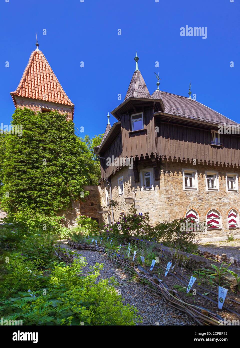 Casa del custode a Burghalde, Kempten, Allgäu, Baviera, Germania, Europa Foto Stock