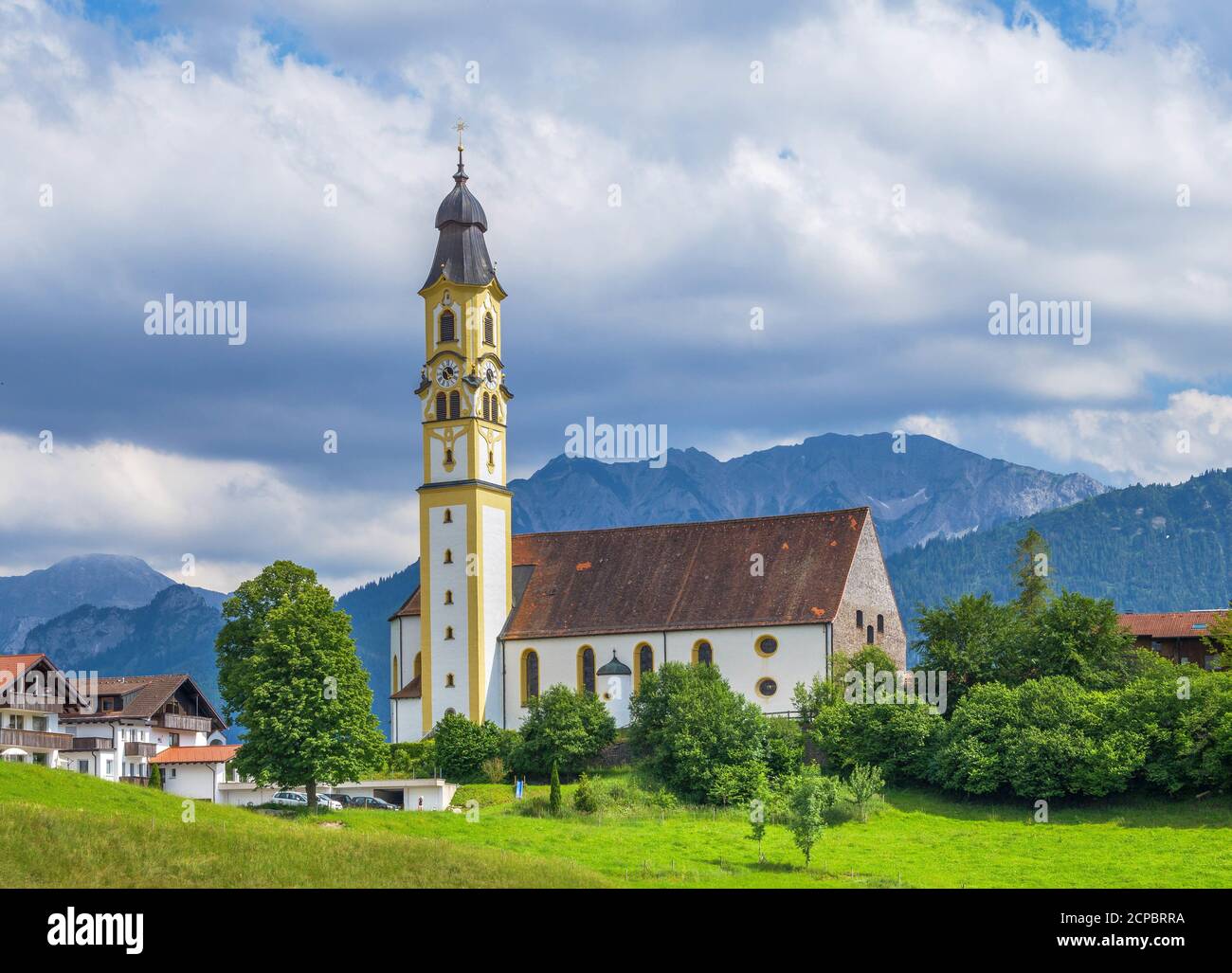 Chiesa parrocchiale di San Nicola, Pfronten, Ostallgäu, Allgäu, Baviera, Germania, Europa Foto Stock