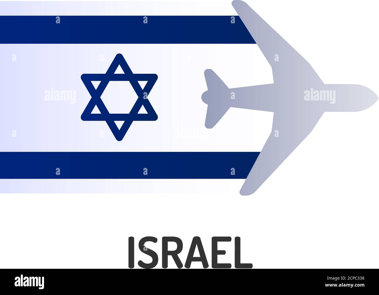 Icona della linea a colori della bandiera di Israele. Rete di compagnie aeree. Voli internazionali. Popolare destinazione turistica. Pittogramma per pagina web, app mobile, promo. UI UX Illustrazione Vettoriale