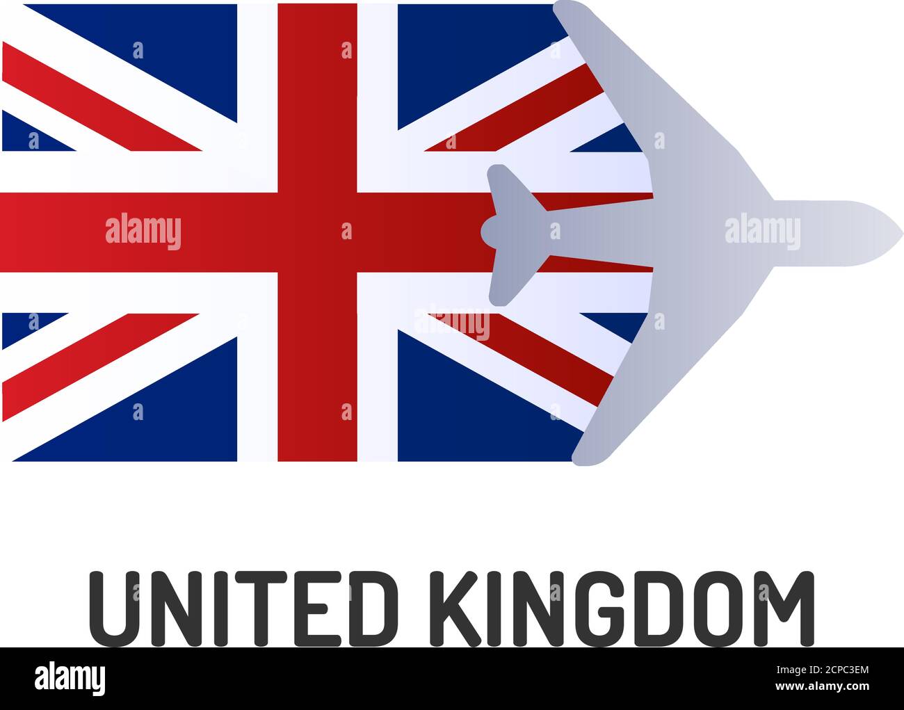 Icona della linea a colori del Regno Unito. Bandiera del Regno Unito UK. Un paese sovrano situato al largo della costa nord occidentale. Popolare destinazione turistica Illustrazione Vettoriale