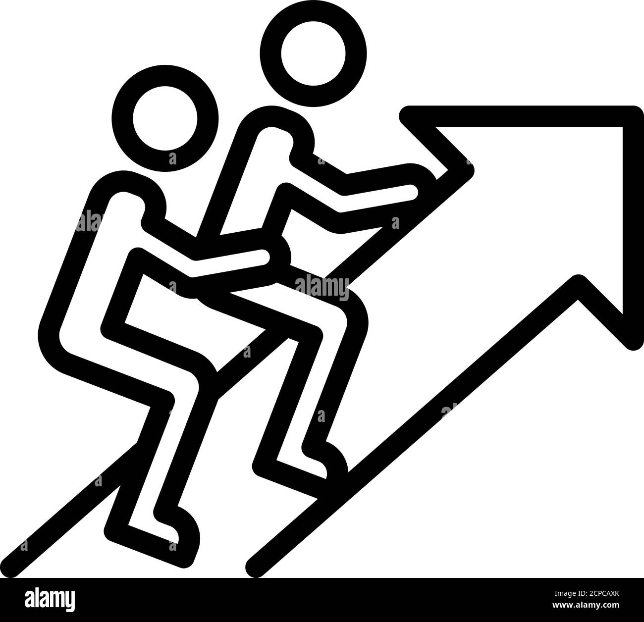 Fidati amico crescere icona, stile profilo Illustrazione Vettoriale