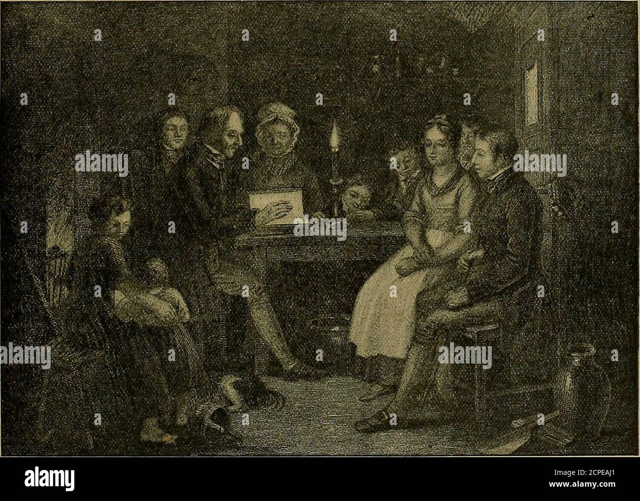 . Il mondo letterario di Shepp: Contiene la vita dei nostri noti autori americani e inglesi preferiti. Insieme con le selezioni di scelta dai loro scritti. R anni di speranza; anticipazione in avanti indica la view.The madre, wi il suo ago un suo sheers. Gars auld claes guardare amaista come tweels tht il padre mescola un wi ammonizione dovuto. 1 ROBERT BRUCIA. 5«io, ma hark! Un rap viene delicatamente alla porta; Jenny, wha kens il significato o lo stesso, dice come una camma del lad del neebor oer il moor, per fare alcuni errands e convoglio il suo hame.The madre giglio vede la fiamma cosciente Sparkle in Jennys ee, e sciacquare la sua guancia ;con Foto Stock