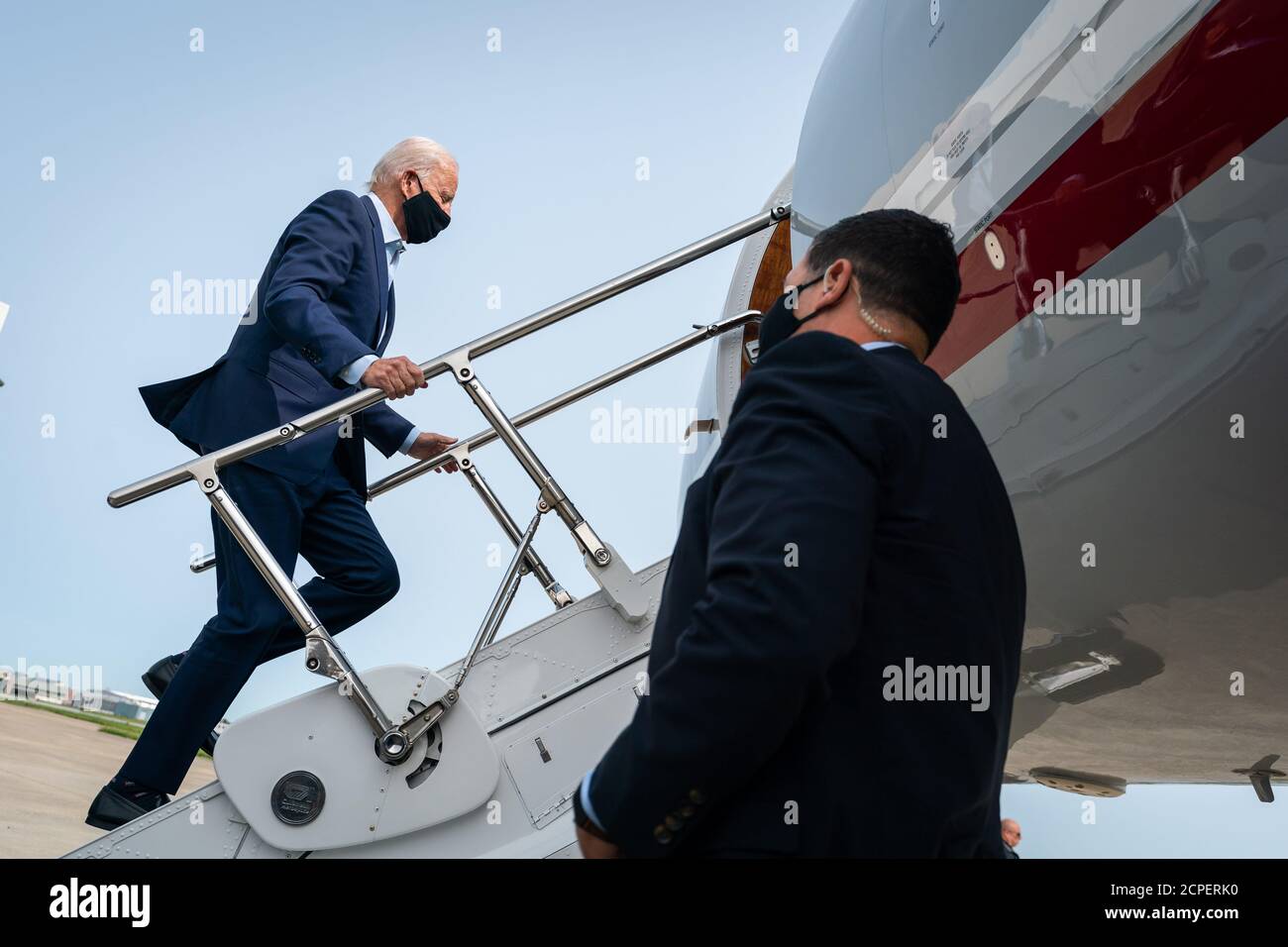 TAMPA, FL, USA - 15 settembre 2020 - il candidato presidenziale democratico americano Joe Biden partecipa a una tavola rotonda con i veterani militari statunitensi a Tampa, Florida, Foto Stock