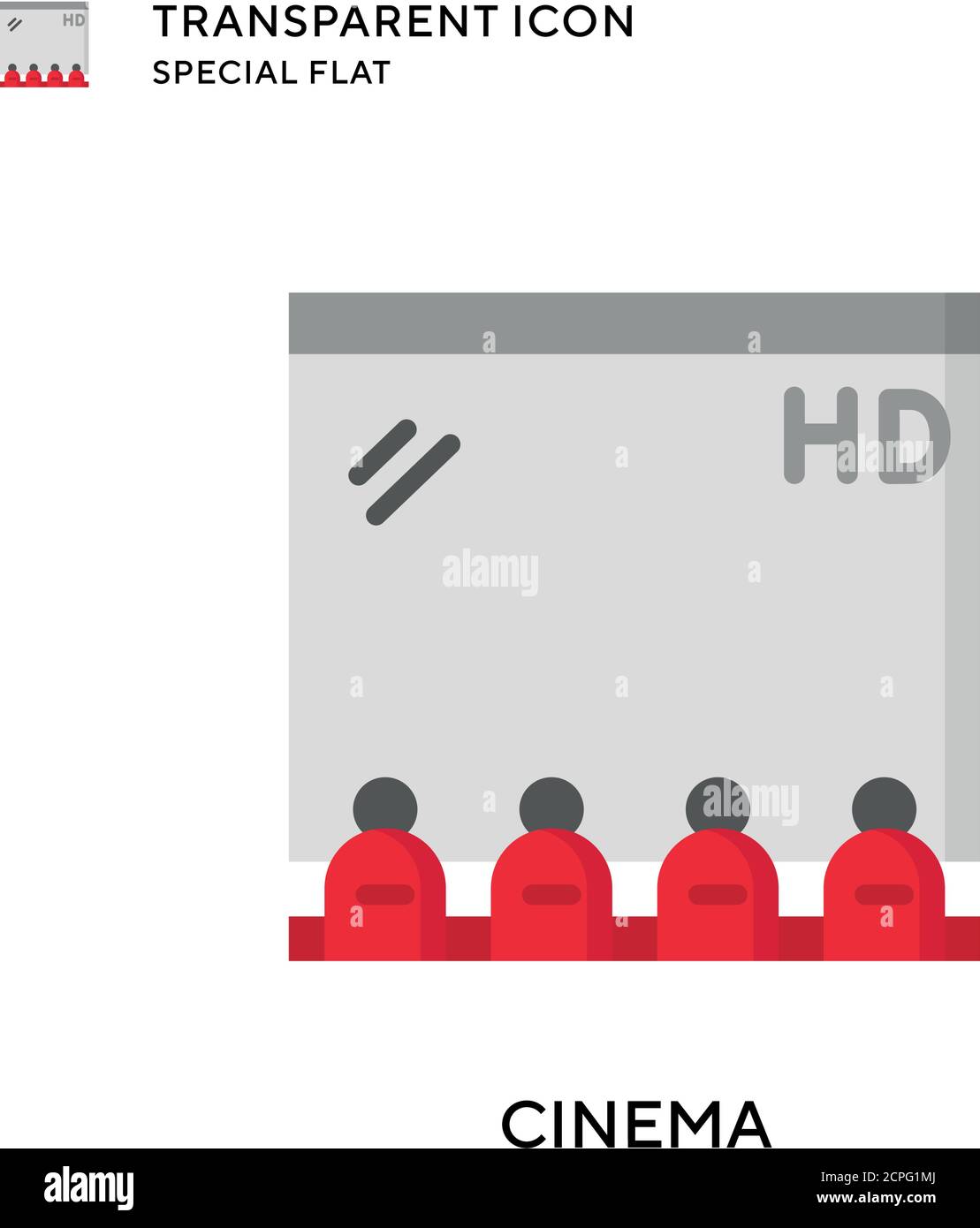 Icona cinefilm vettoriale. Illustrazione piatta. Vettore EPS 10. Illustrazione Vettoriale