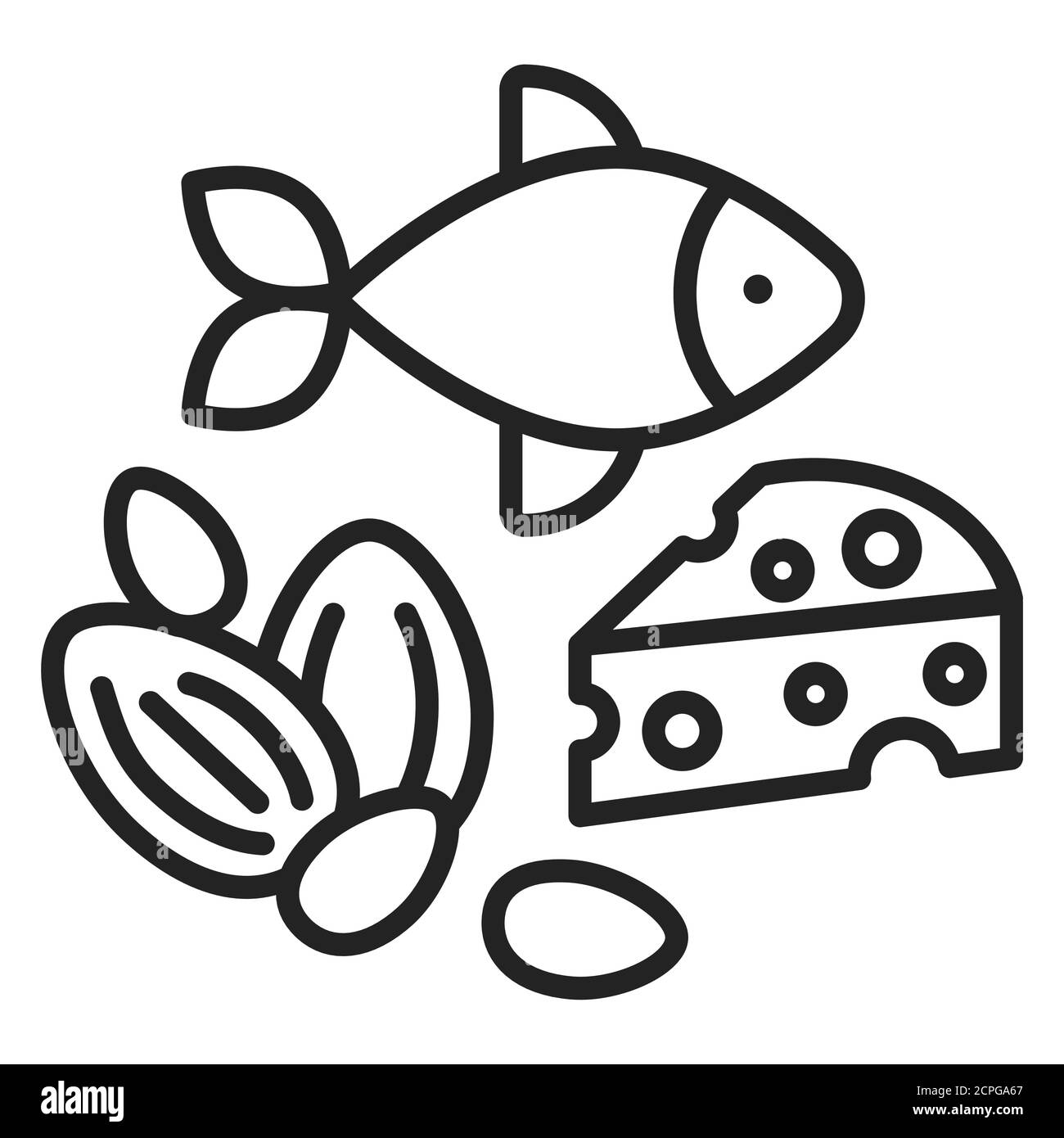 Icona della linea nera della dieta chetogena. Molto basso carb, dieta ad alto contenuto di grassi. Pittogramma per pagina web, app mobile, promo. Elemento di progettazione GUI UI UX. Tratto modificabile Illustrazione Vettoriale