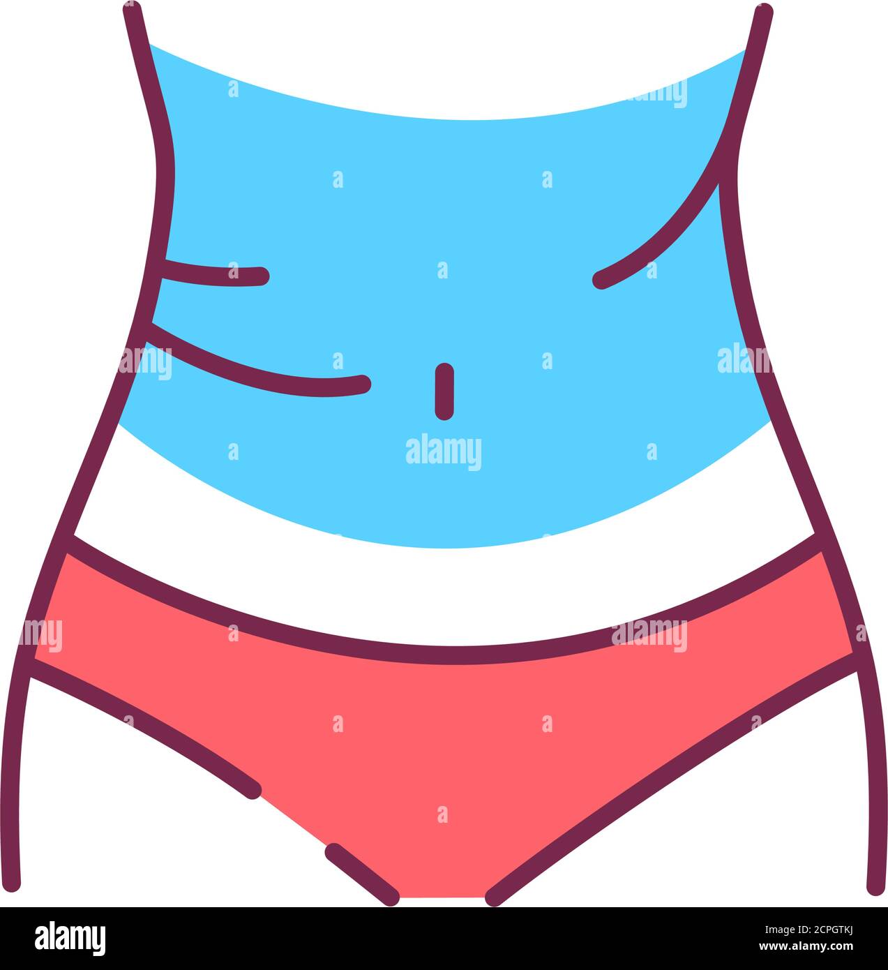 Icona della linea di colore del body wrap. Avvolgi la pancia. Cocoon nutriente progettato per snellire e tonificare il corpo, idratare, pulire o guarire la pelle. Pittogramma per il Web Illustrazione Vettoriale