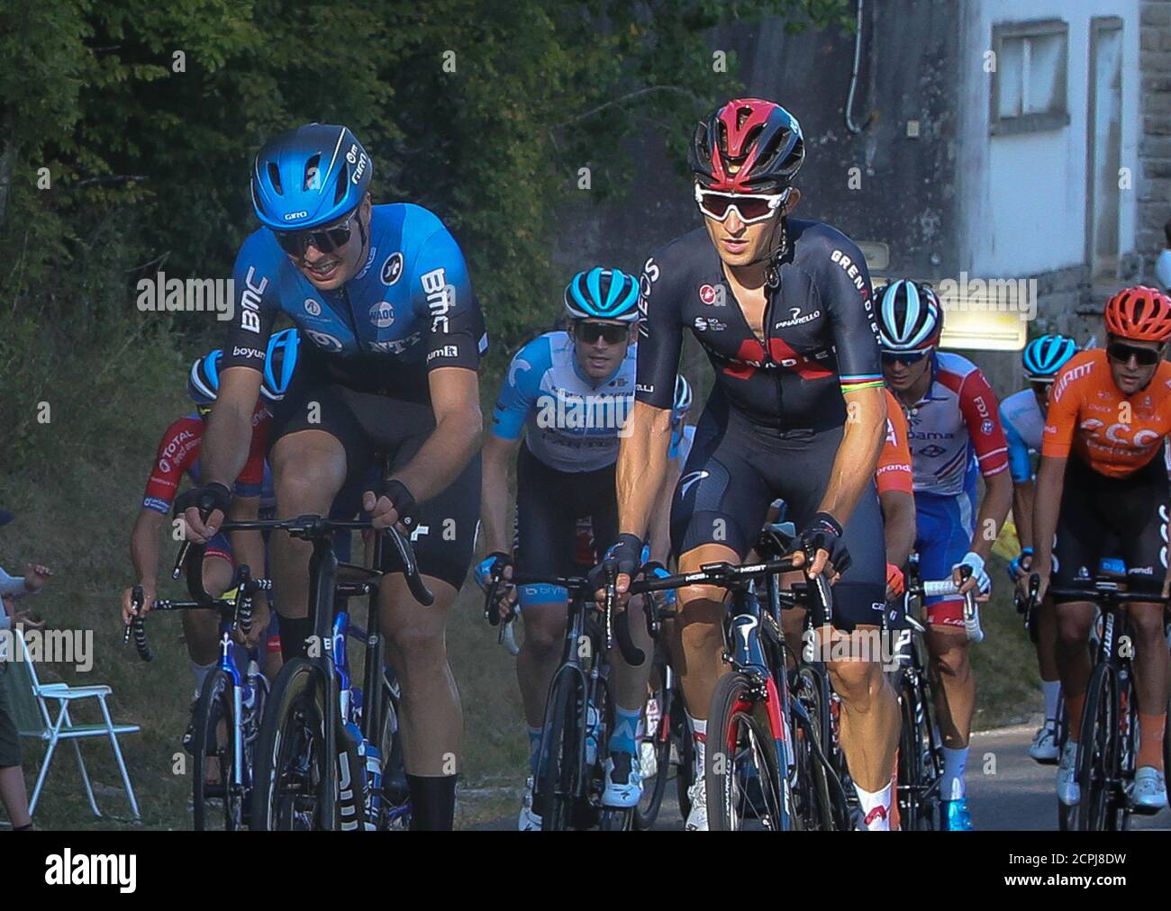 Michal Kwiatkowski di Ineos - Grenadiers durante il Tour de France 2020, gara ciclistica 19, Bourg en Bresse - Champagnole (165,5 km) il mese di settembre Foto Stock