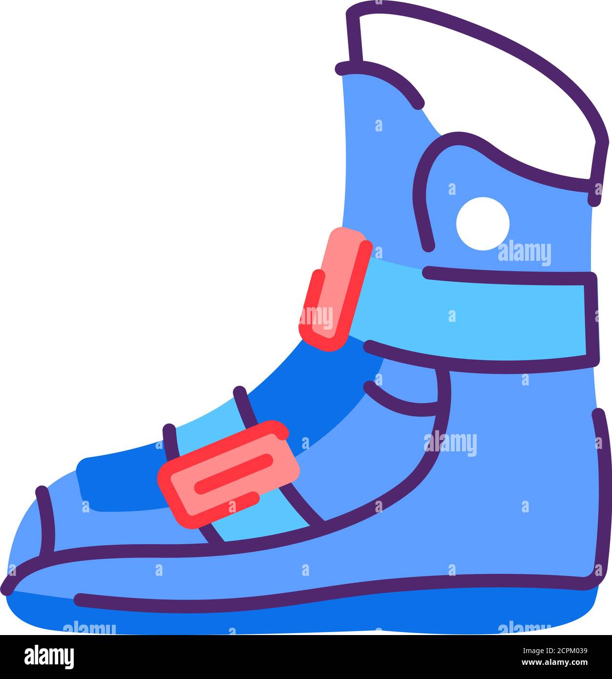 Icona di avvio Otrhopedics a colori piatti. Riabilitazione e trattamento dopo lesioni, spruzzato. Accedi alla pagina Web, all'app mobile, al pulsante, al logo Illustrazione Vettoriale