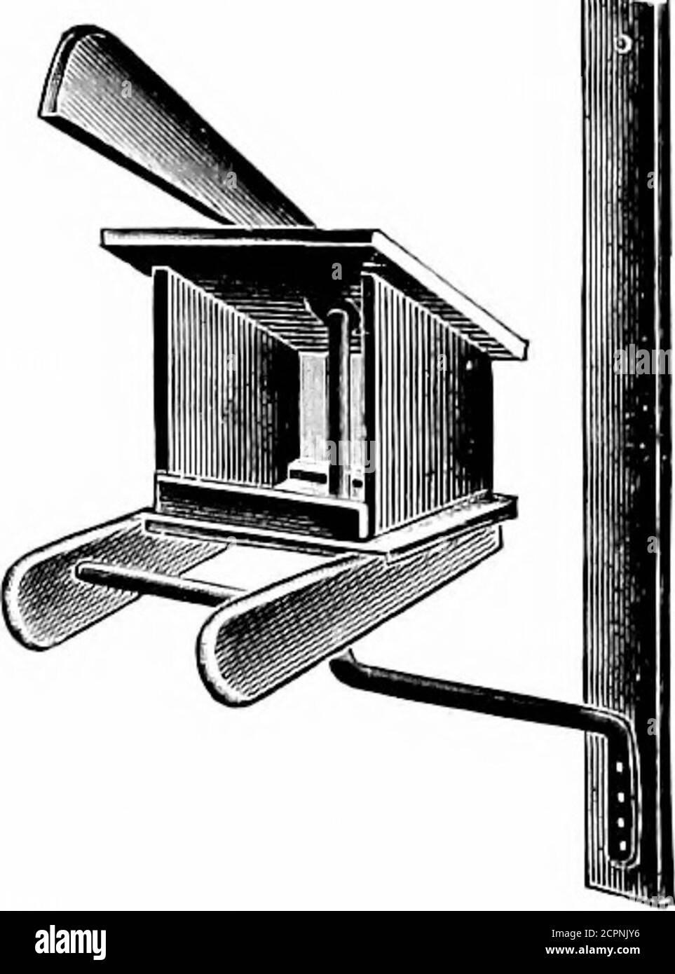 . Come attrarre e proteggere gli uccelli selvatici. D verande, in capannoni, case estive, e rifugi nei boschi, che soddisfano i requisiti roentioned a pagina 73. È essentialche, in conformità con la condizione 2, il cibo non dovrebbe in alcun modo essere influenzato dal tempo. Un mangia-luogo di tipo tliis è stato sistemato in una stalla nel bosco vicino alla capanna dei ranger a Seebach, 89 dove una lunga mangiatoia piatta è stata posta sotto un edificio a sbalzo come una veranda. Il metodo popolare di alimentazione degli uccelli al vindowis inoltre molto utile, se il cibo è messo fuori abbastanza presto prima dell'alba in tempo umido ed è frequentl Foto Stock