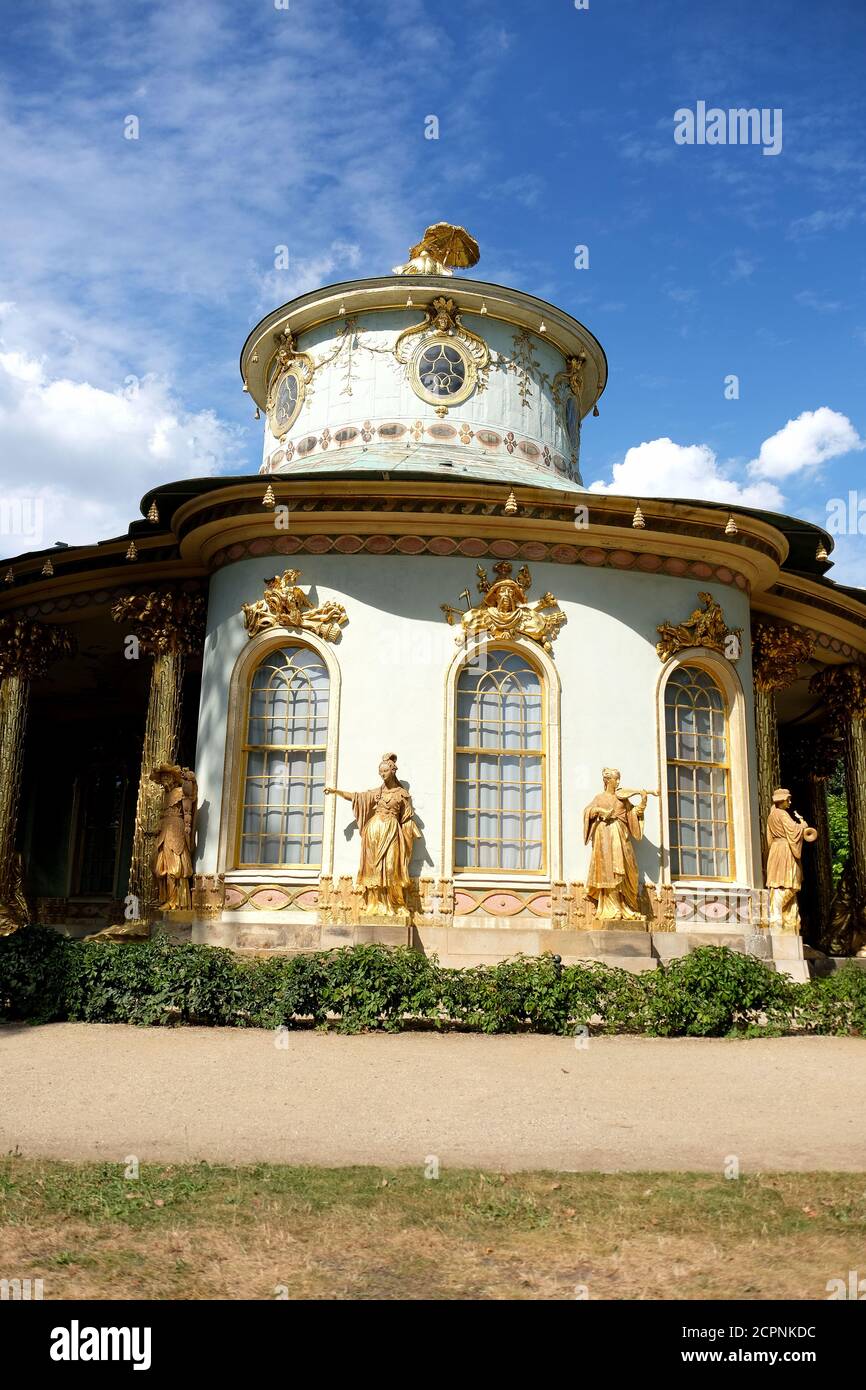 Casa del tè cinese, il Parco Sanssouci, Potsdam , Brandeburgo, Germania Foto Stock