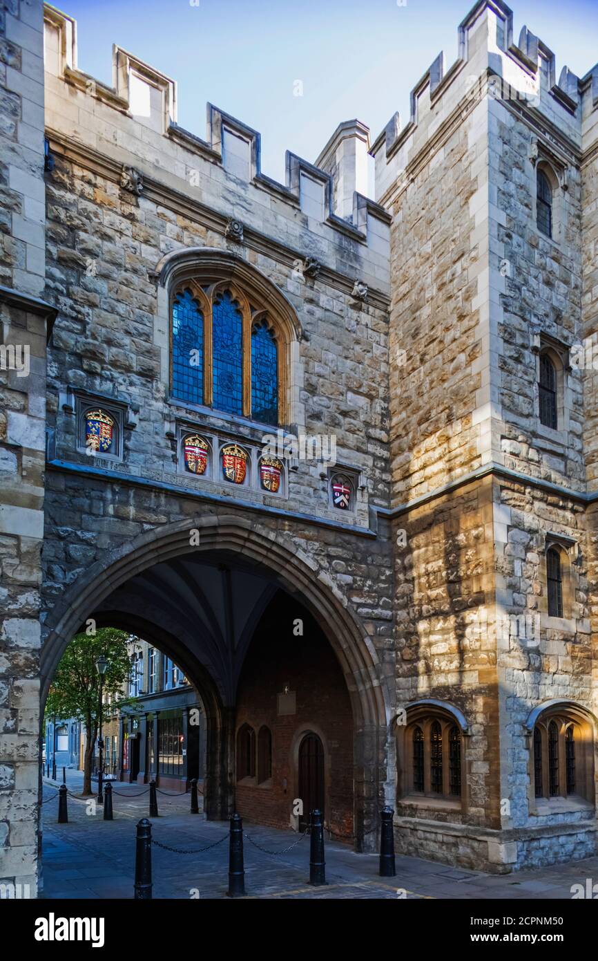 Inghilterra, Londra, Città di Londra, Clerkenwell, porta di San Giovanni, ingresso storico al Gran Priorato dell'Ordine dell'Ospedale di San Giovanni Foto Stock
