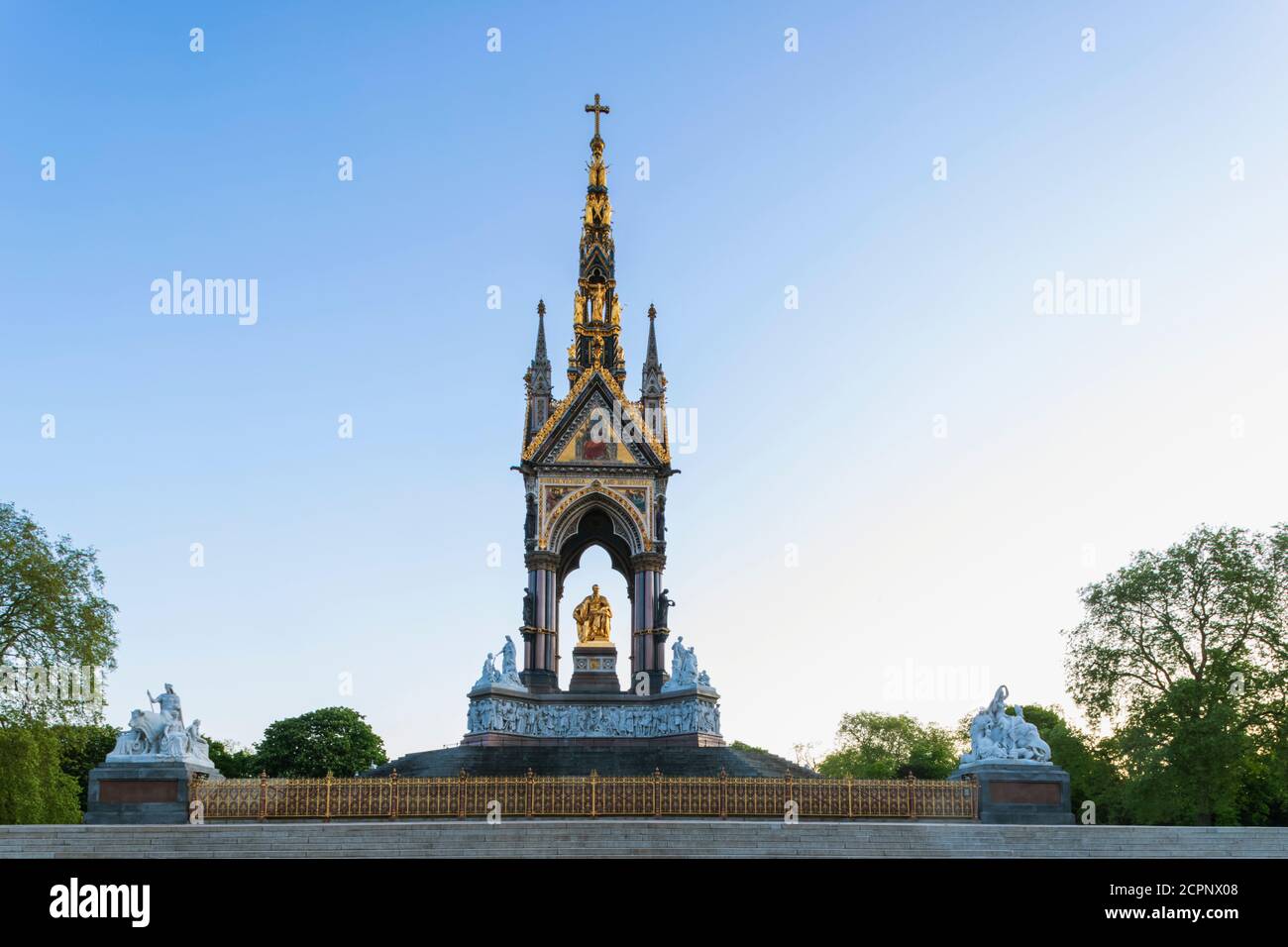 Inghilterra, Londra, Westminster, Kensington e Chelsea, Kensington Gardens, Albert Memorial, Statua del Principe Alberto Foto Stock