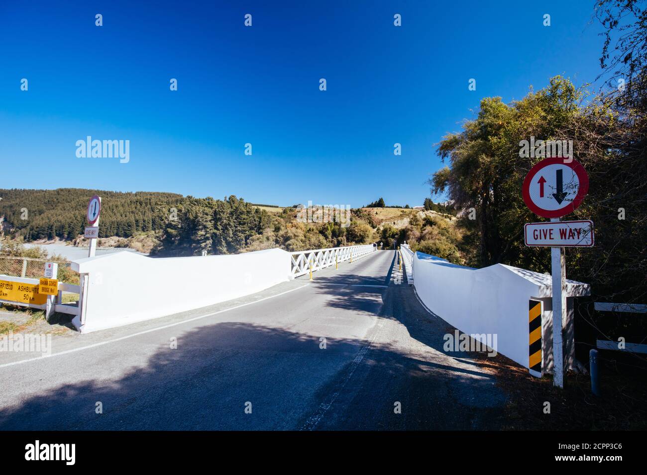 Gola di Rakaia in Nuova Zelanda Foto Stock