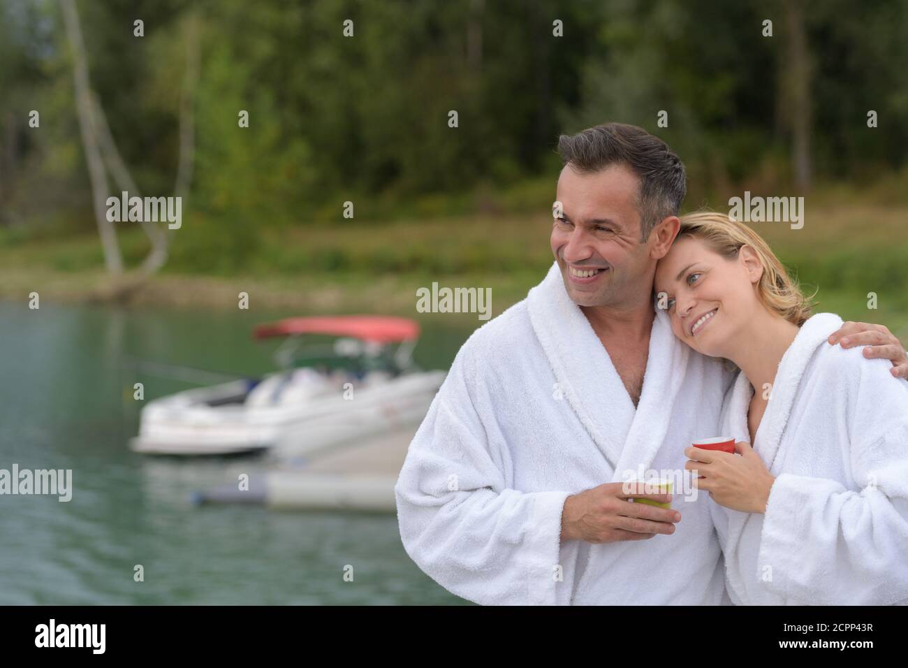 una coppia per una vacanza di lusso Foto Stock