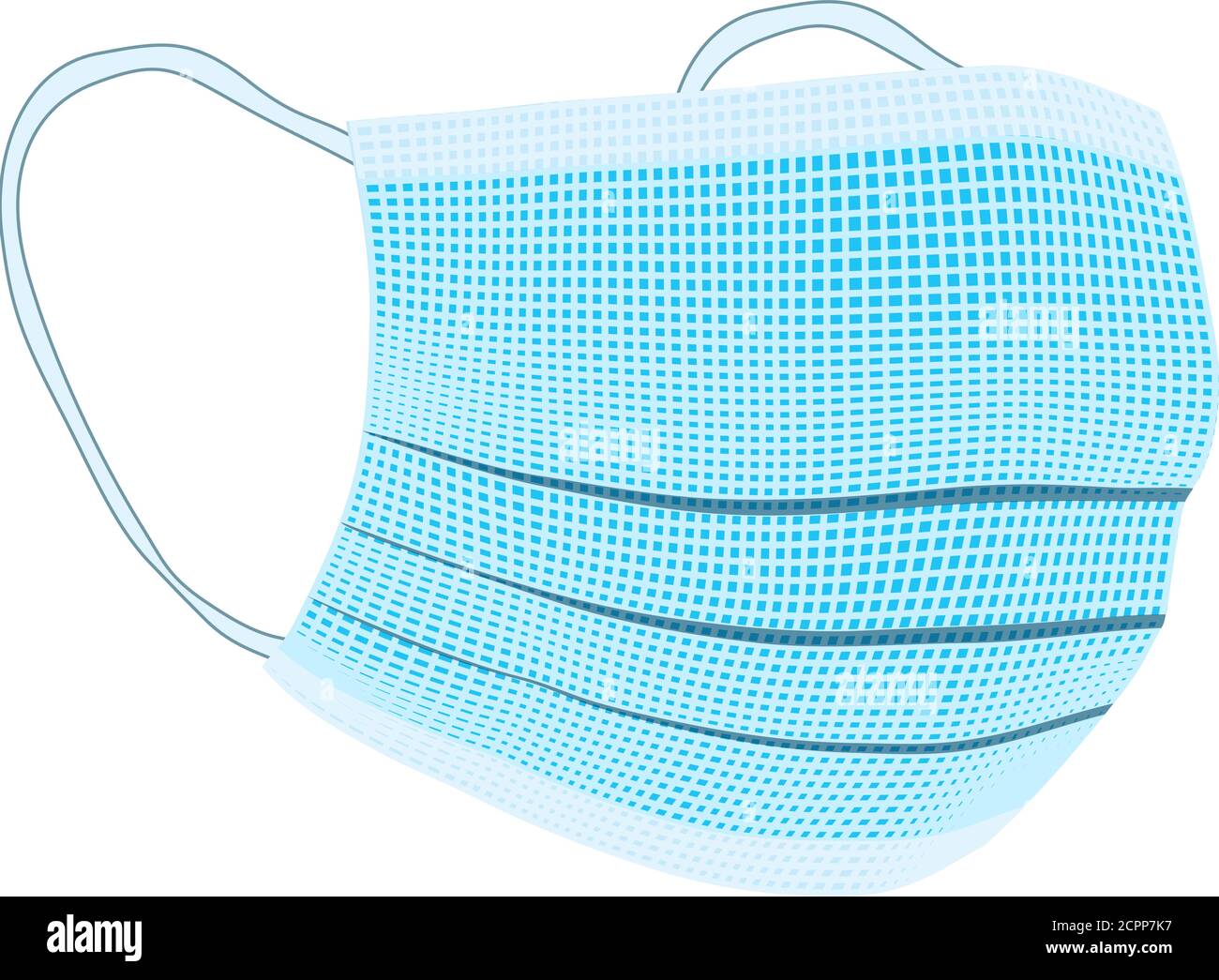 Maschera chirurgica protettiva blu Illustrazione Vettoriale