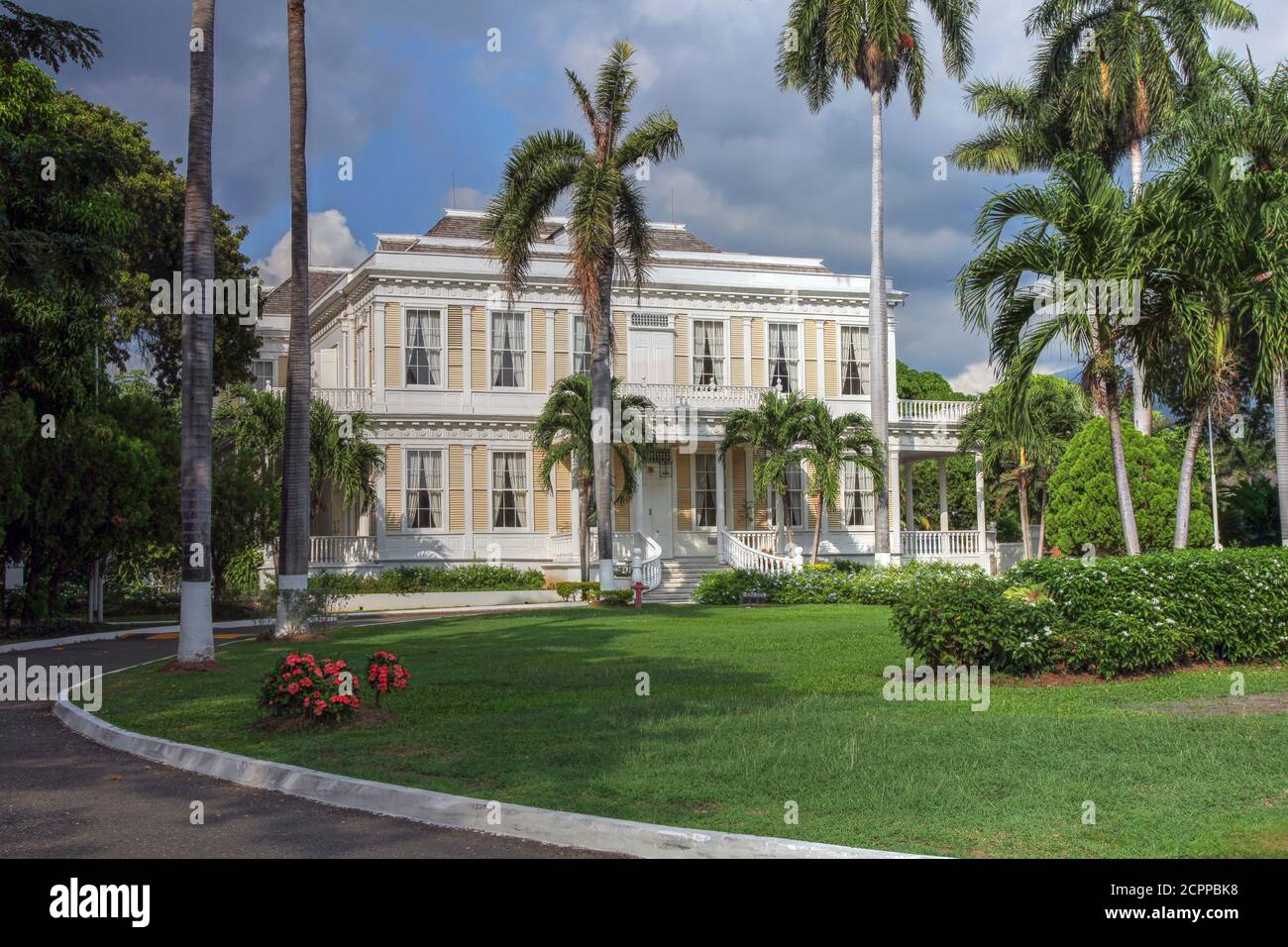 Devon House a Kingston Jamaica è l'ex residenza di George Stiebel, risalente al 1881. Nowdays è un museo, che apre i suoi giardini per il pubblico e per il fam Foto Stock