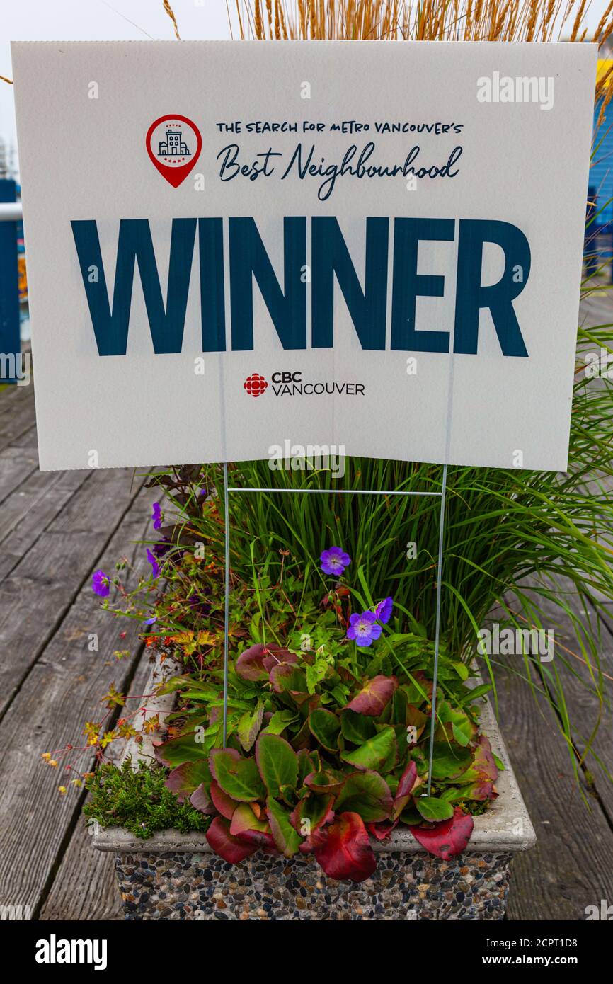Sondaggio radio CBC per determinare il miglior quartiere della metropolitana Vancouver e il vincitore è Steveston Foto Stock