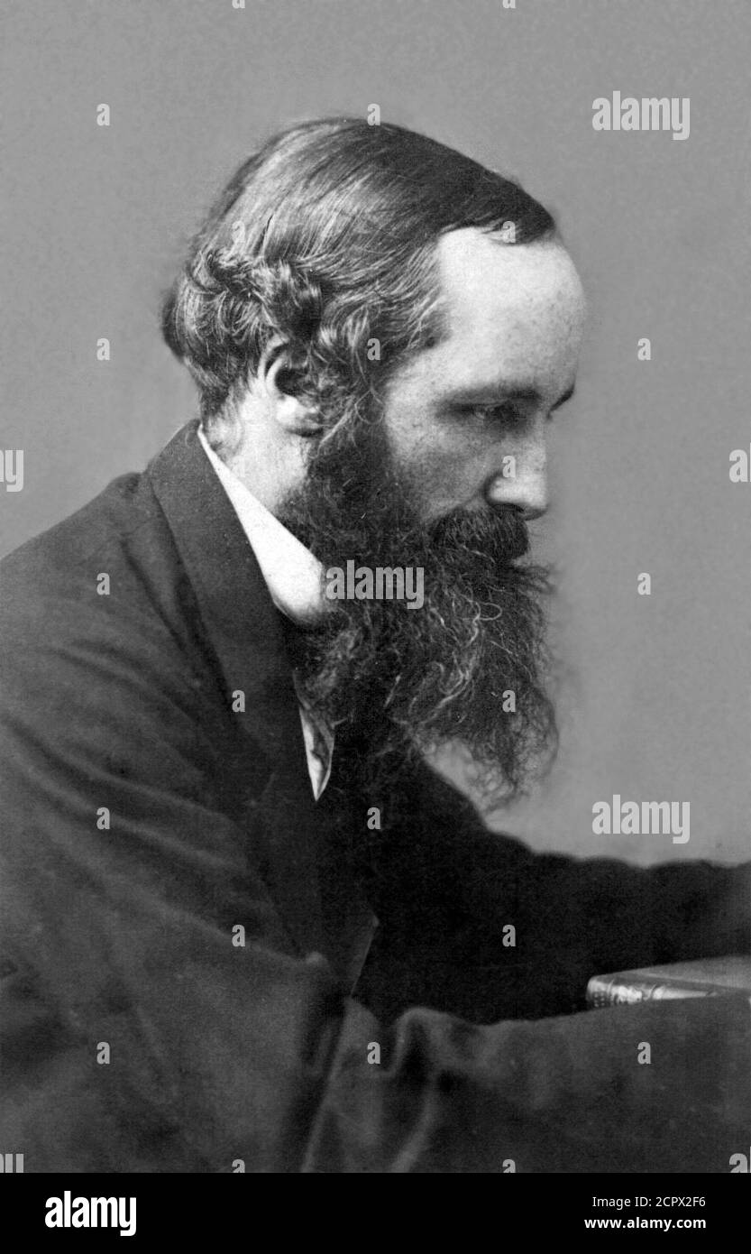 James Clerk Maxwell. Ritratto dello scienziato scozzese James Clerk Maxwell (1831-1879) il cui risultato più notevole fu quello di formulare la teoria classica delle radiazioni elettromagnetiche. Foto Stock