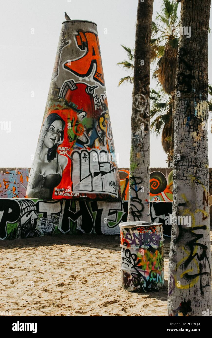 USA, California, Los Angeles, Venice Beach Graffiti Pit Foto Stock