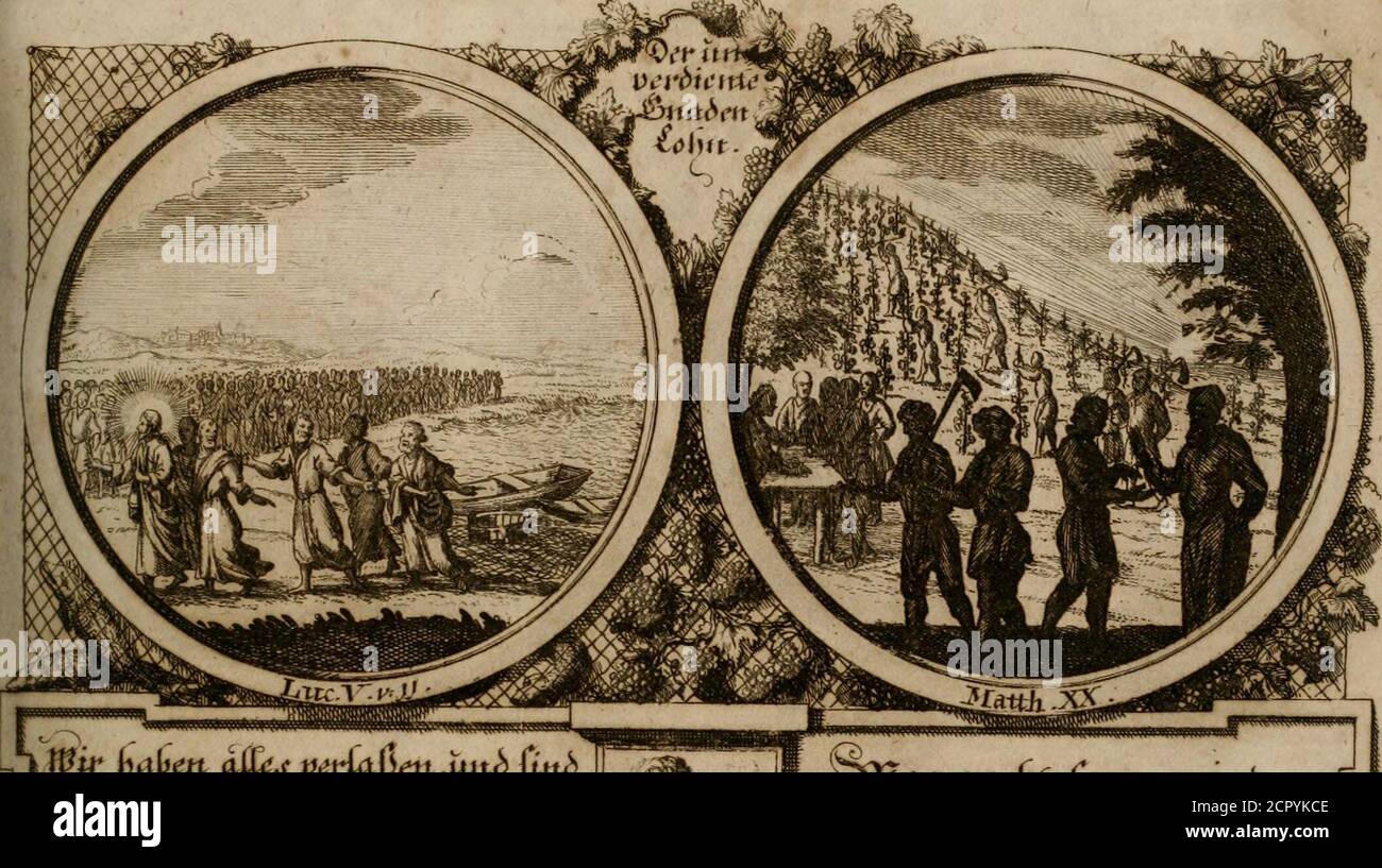 . Ges und Seine Kirche aus denen Sonn- und Fest-Tags-Evangelien : so auch aus denen Apostel-Geschichten, in Hundert ... Sonnetten ... betrachtet ... . te f ivc|)ai€crei)l mat m m mm gut/lin guter ©dcmann i|i t)e§ m0)m @o[)n au nennen/Hen eaamen/fo er fdet/mu^ man für mt erfennen/ ffie/da^ Dag UNF mut öenn auc^ anff DEM 9(cfruf)? «^t/II^enn&er3Bä(^terf(l)läffit/5a^e§t)er3:e«ffelt^ut/^er|aet§:@omui^maniI)mt>en3Ba(l)§tl)umnic^ti)erö6n^atil(;gntcgifcl)e|LNE> iinrö^mlét ö«^^^nt§^nt^§ nt^^^nt^nt^nt. feine Senne f Foto Stock