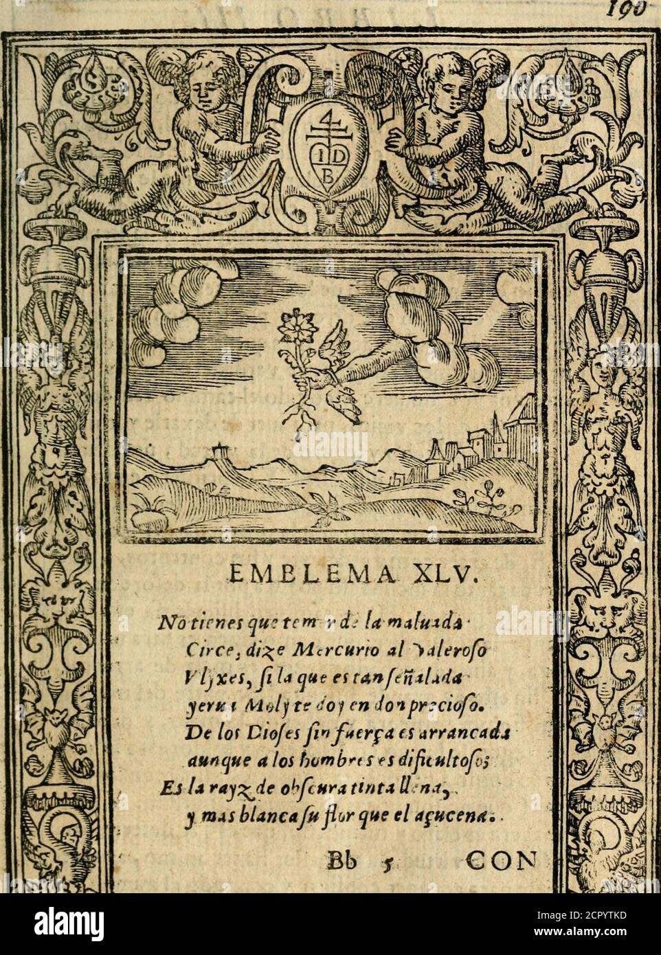 . Emblemas morales de Don Iuan de Horozco Covarruuias... . No Foto Stock