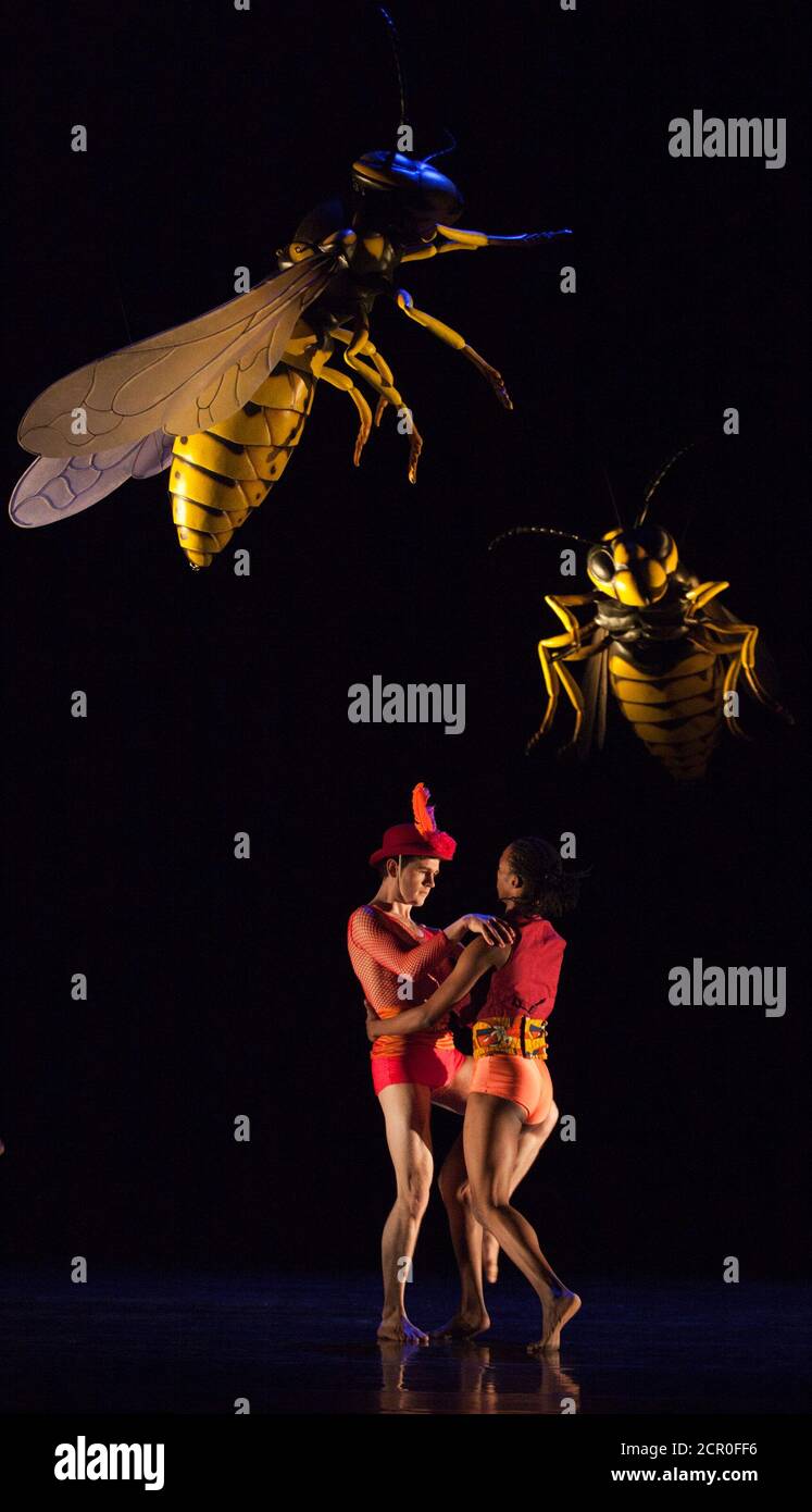 Rambert Dance Company - Londra Primavera Stagione 2012. Performance di 'What Wild Ecstasy' coreografata da Mark Baldwin, design di Michael Howells. Ballerini: Jon Savage e Mbulelo Ndabeni. Sadler's Wells Theatre, Londra. Foto Stock