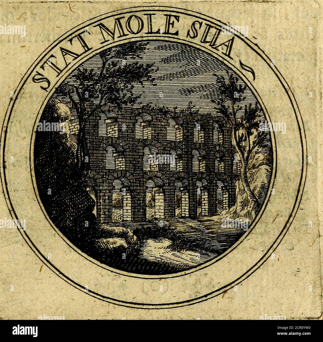 . Philotei Symbola christiana : quibus idea hominis christiani exprimitur . inniitriti, deinceps maturiore artate &gt;dighiffinia laude vivent, vitamque trasfigurentrobufta pietatis conftantia infignein. Adhuchodie eonfpkimus miramurque antiquas Ro-manorum ftru&lt;fluras, ex grandioribus Iapidi-bus elatas, quae integras adhuc & inyiolata?, tot annorum injuriis quaffari frangique nequie-runt. Qualis flupendus ille pons, quern furperGardium amnem triplicici fornice infignem fe-cere^ ut eflet, qui per divulfos montes mira-bilem aquasdu&um praberet. Sed & hunc, 3cquichid Romanorum operum eft, tandemse Foto Stock