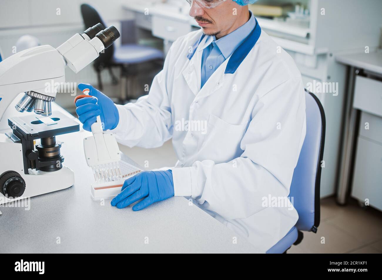 Esame citologico e morfologico in laboratorio Foto Stock