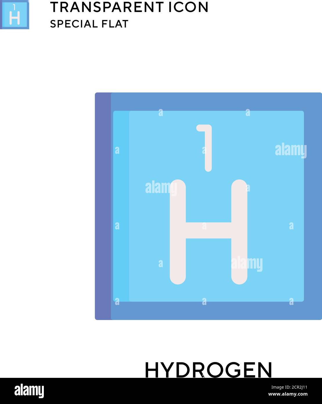 Icona vettore idrogeno. Illustrazione piatta. Vettore EPS 10. Illustrazione Vettoriale