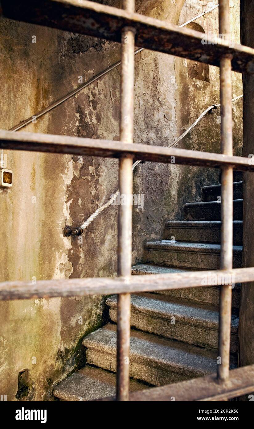 Casa, scale, Pistoia, Toscana, Italia Foto Stock