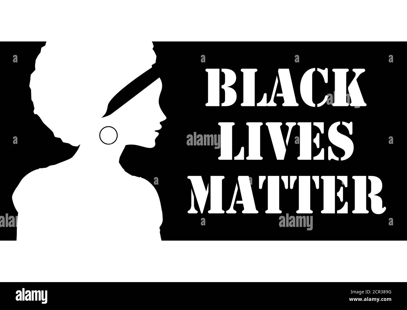 Il concetto di Black Lives Matter. Modello per sfondo, banner, poster con iscrizione di testo. Illustrazione Vector EPS10 Illustrazione Vettoriale