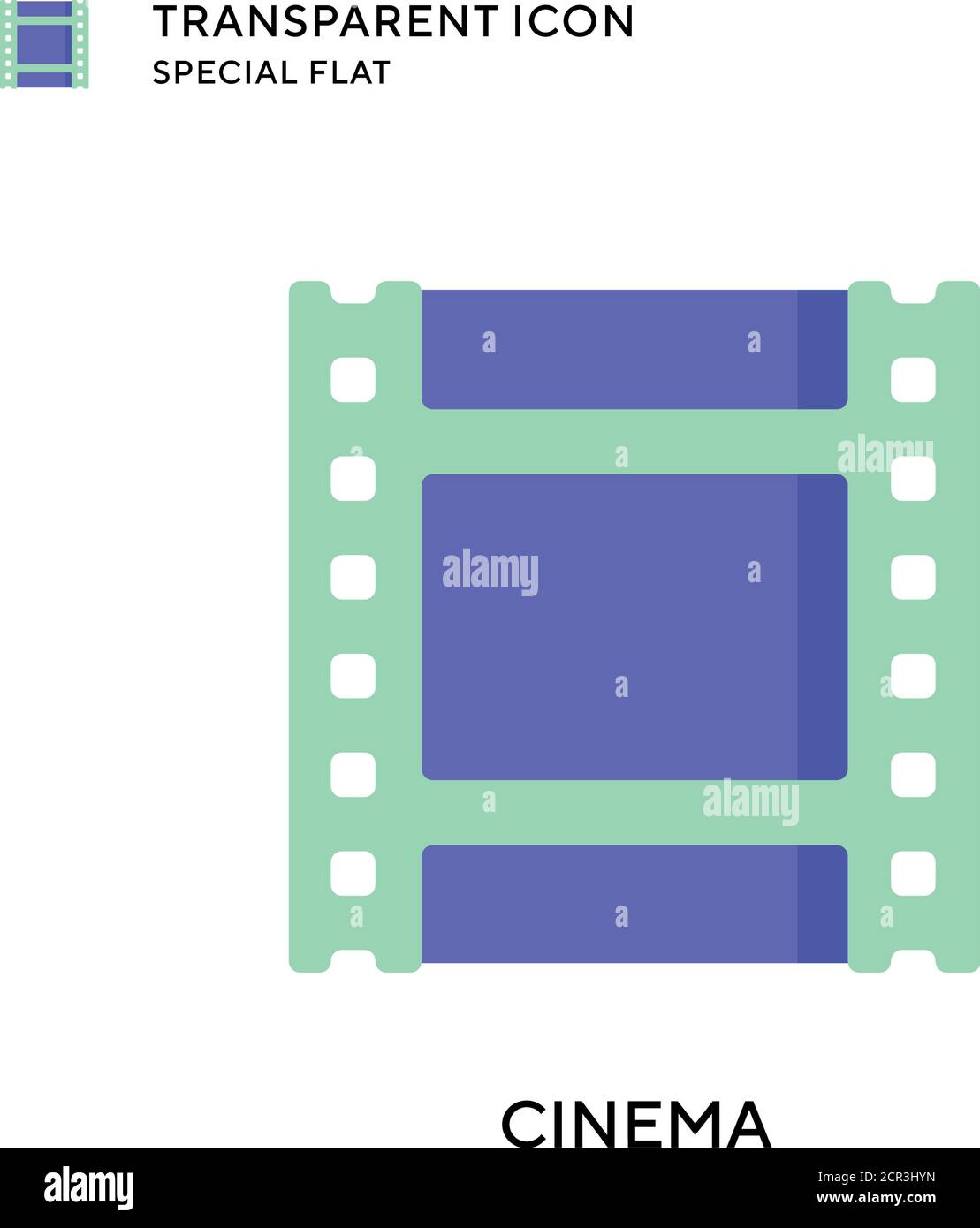 Icona cinefilm vettoriale. Illustrazione piatta. Vettore EPS 10. Illustrazione Vettoriale